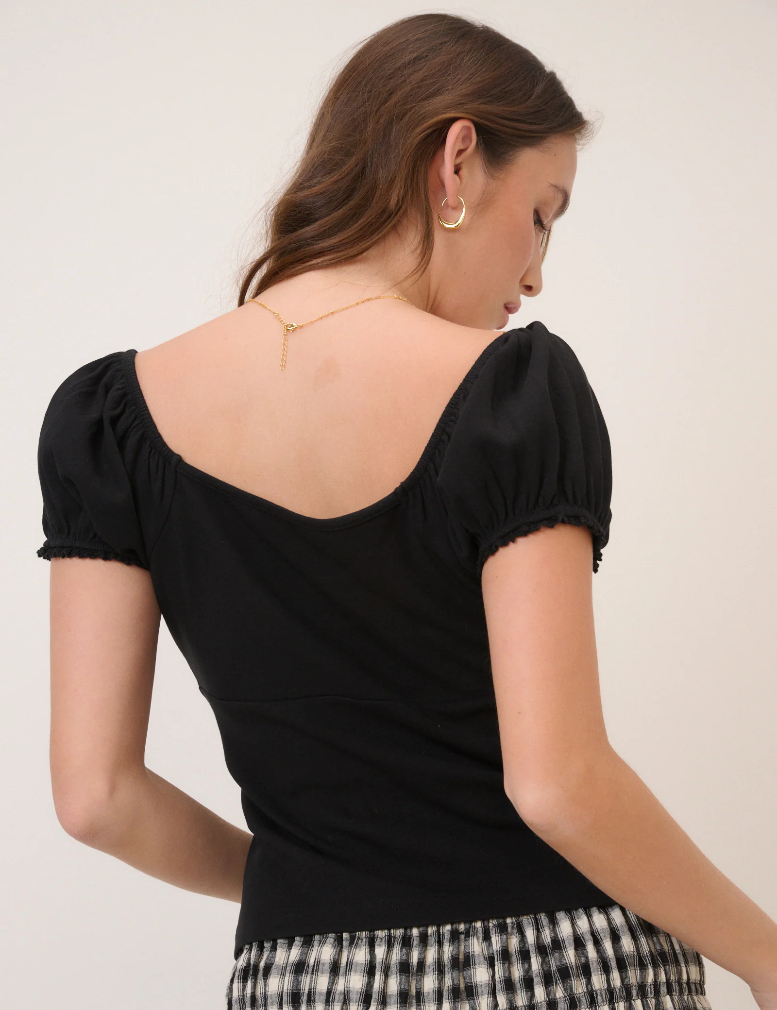 Black Milkmaid Top - Image 3