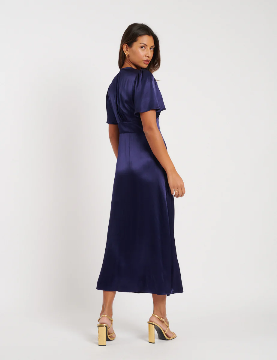 Navy Bridesmaid Erin Midi Dress - Image 4
