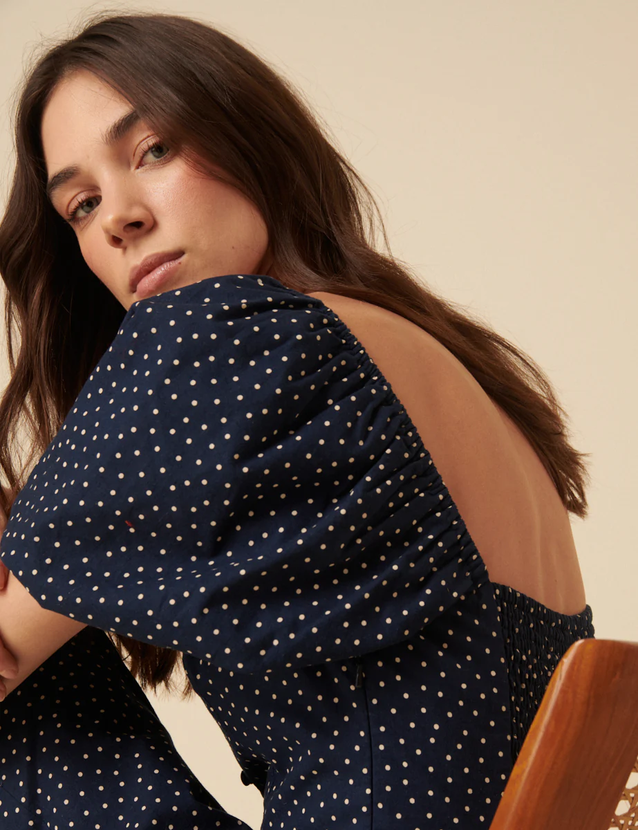 Navy Spotty Zoe Jumpsuit - Image 2