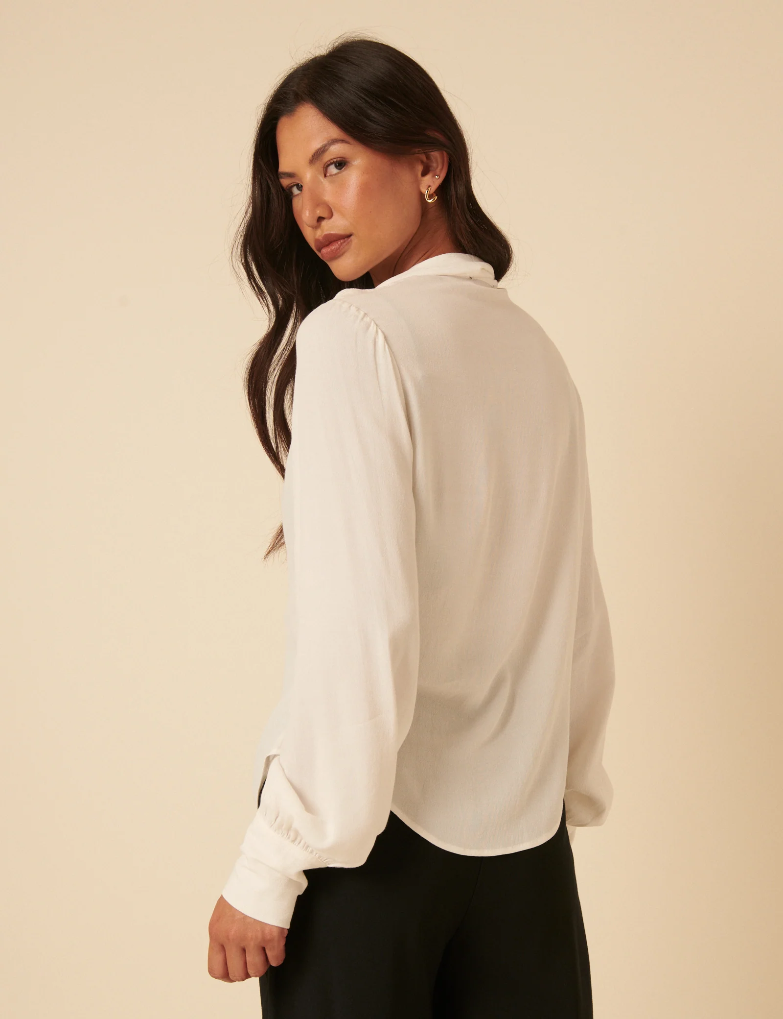 NC x Lisou Cream Statement Collar Blouse - Image 5