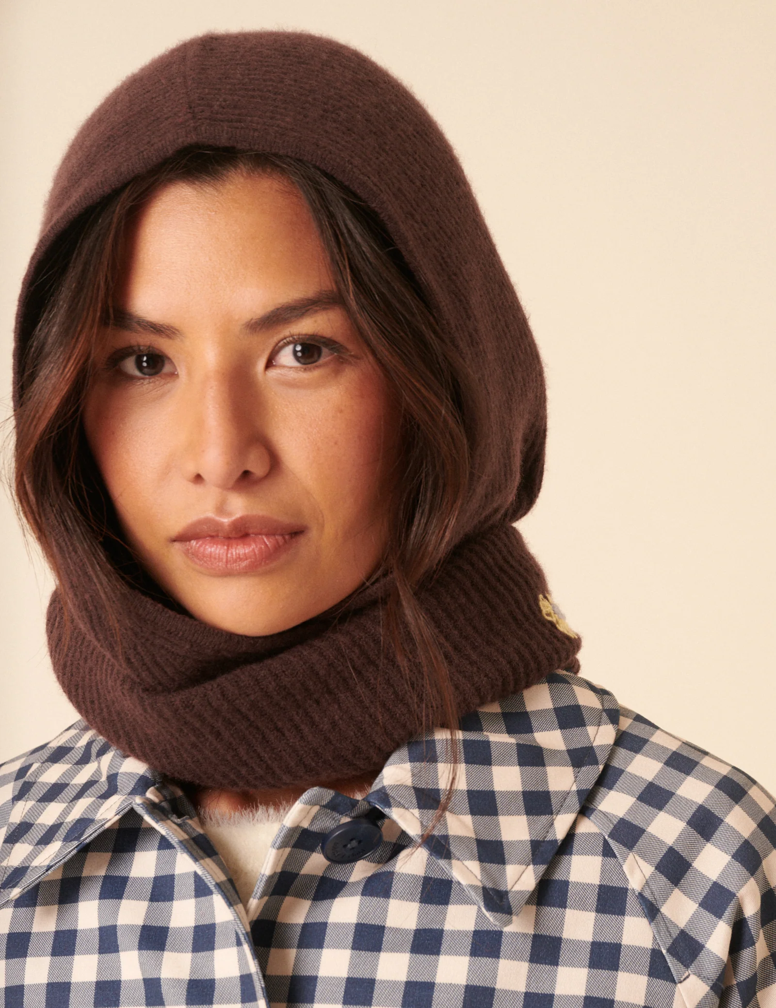 NC x TBCo Brown Wool Hood - Image 3