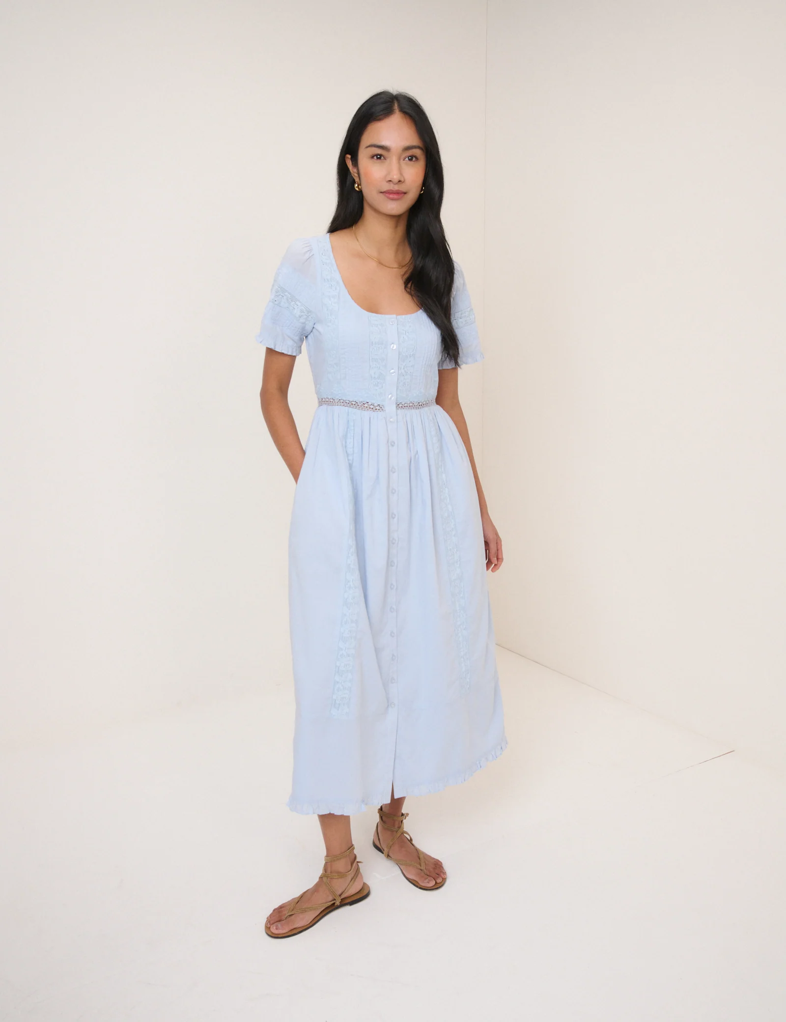 Light Blue Octavia Midi Dress - Image 4