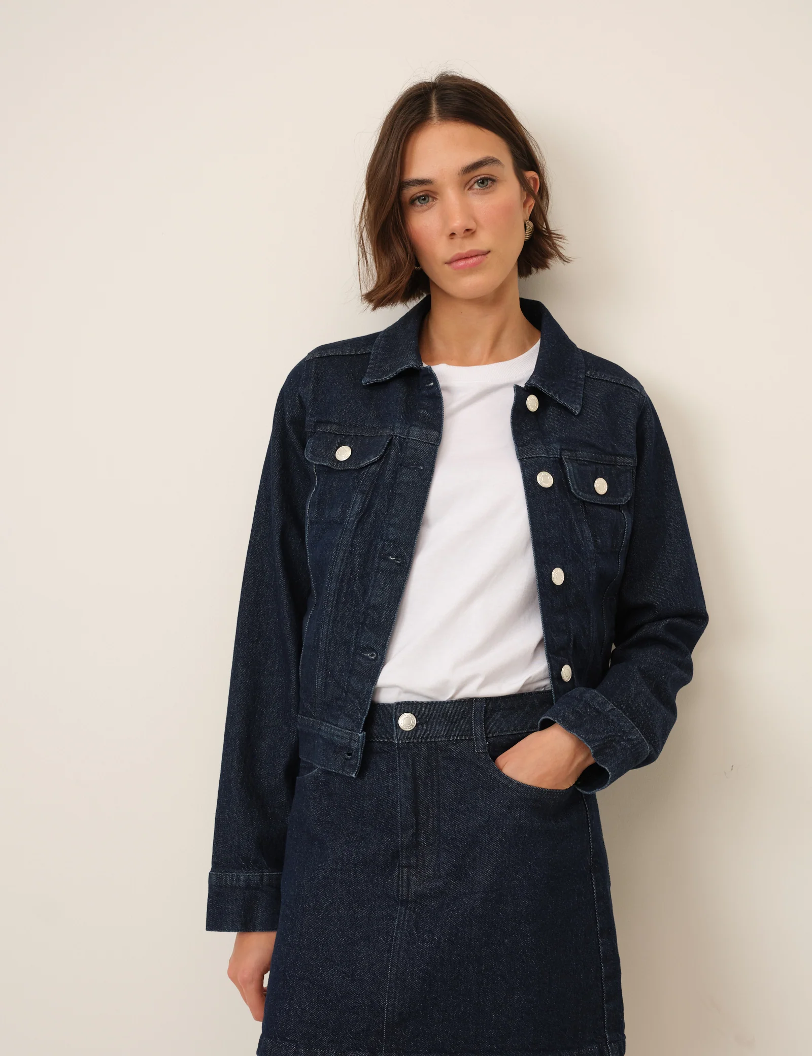 Dark Blue Denim Jacket - Image 2
