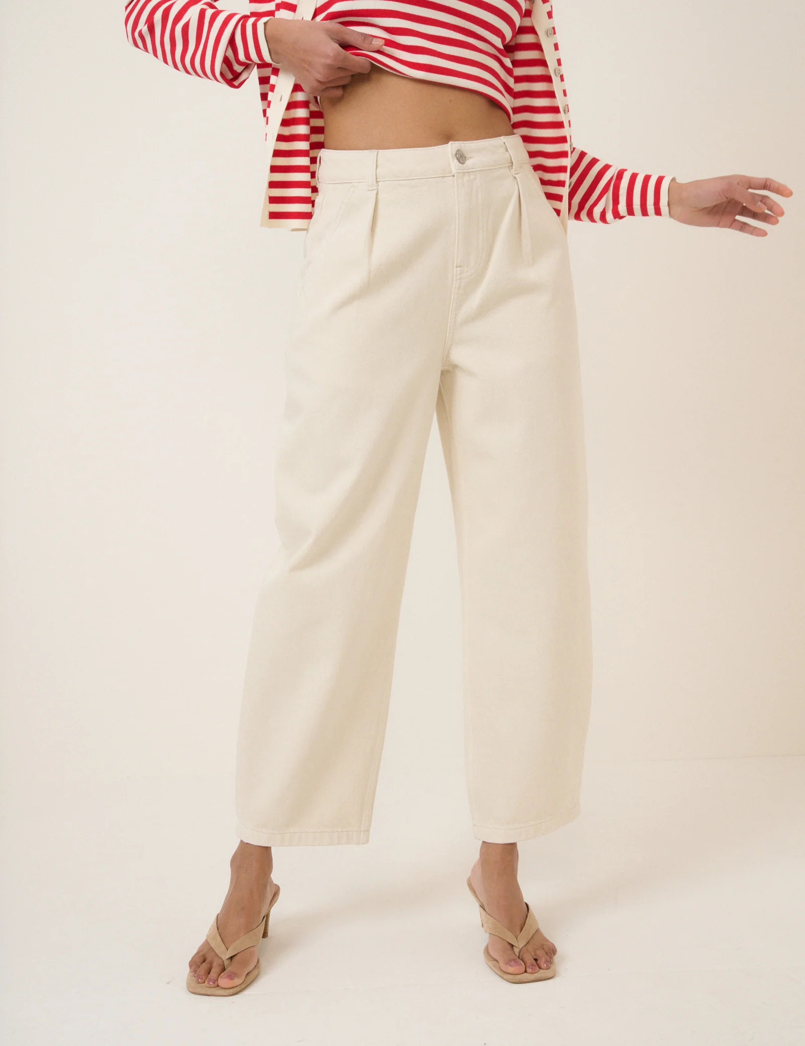 Cream Peckham Barrel Leg Jeans - Image 4