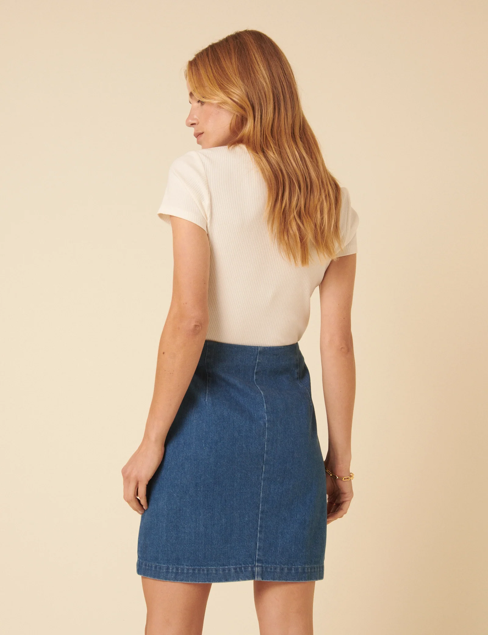 Petite Blue Denim Mini Skirt - Image 4