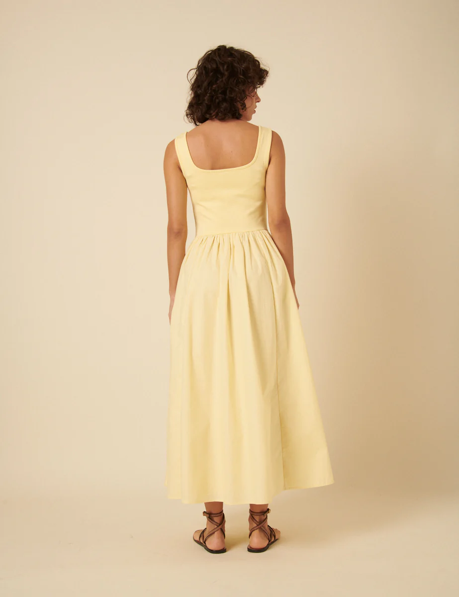 Butter Yellow Colorado Midi Dress - Image 5