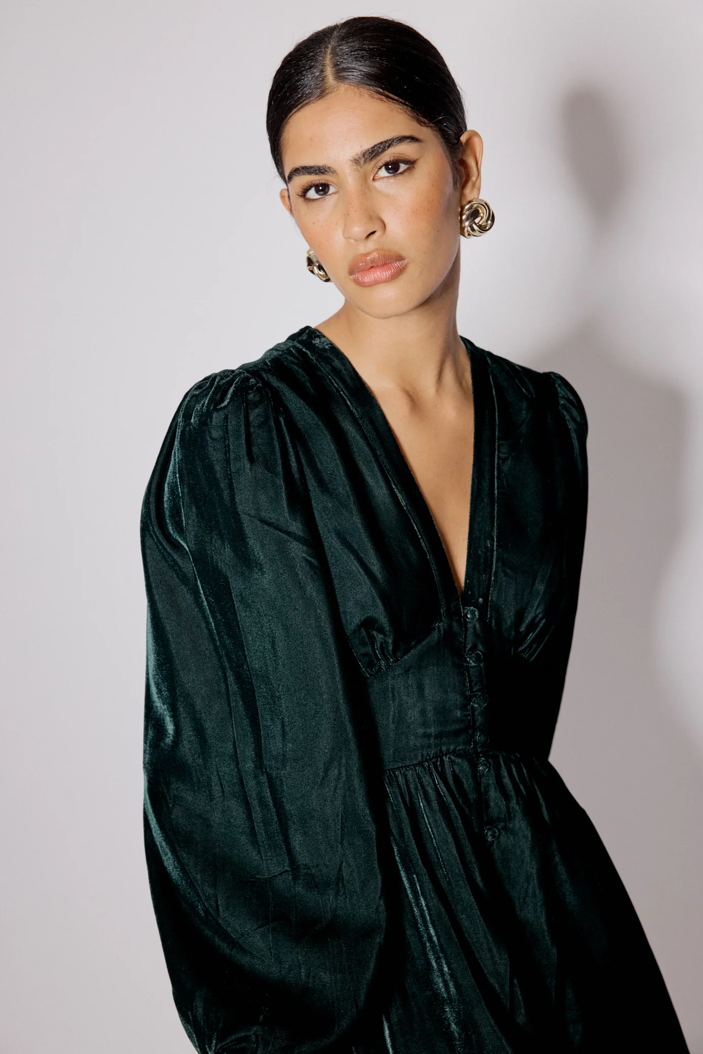 Green Velvet Starlight Mini Dress - Image 2