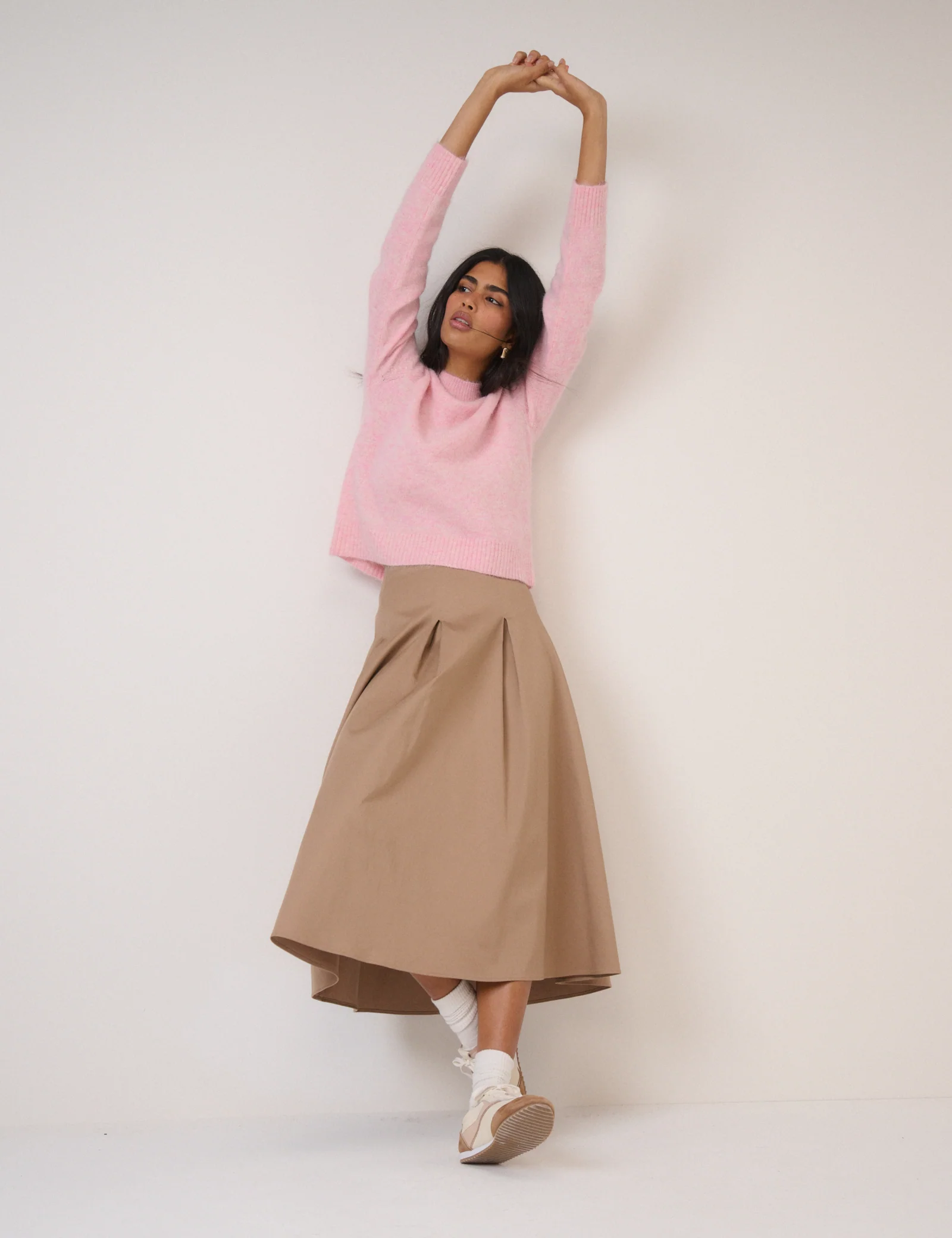Pink Funnel Neck Knitted Jumper - Image 4