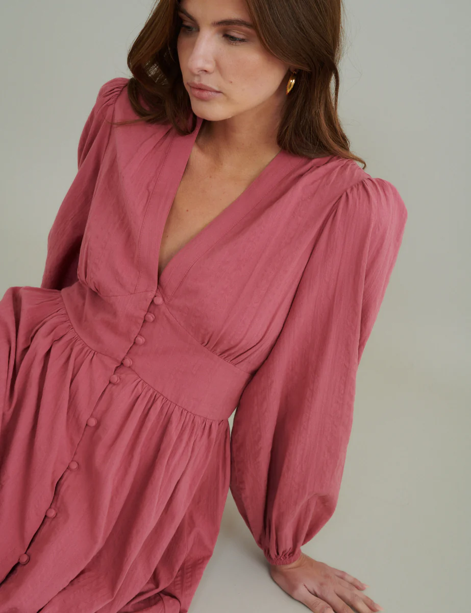 Pink Long Sleeve Starlight Mini Dress - Image 2