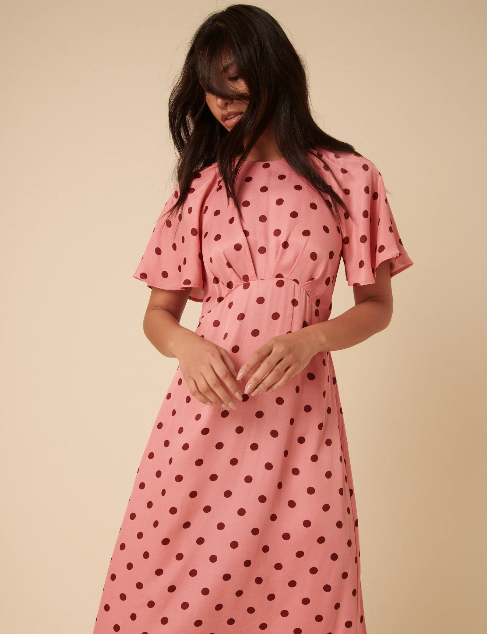 Pink Polka Dot Madeira Midi Dress - Image 4