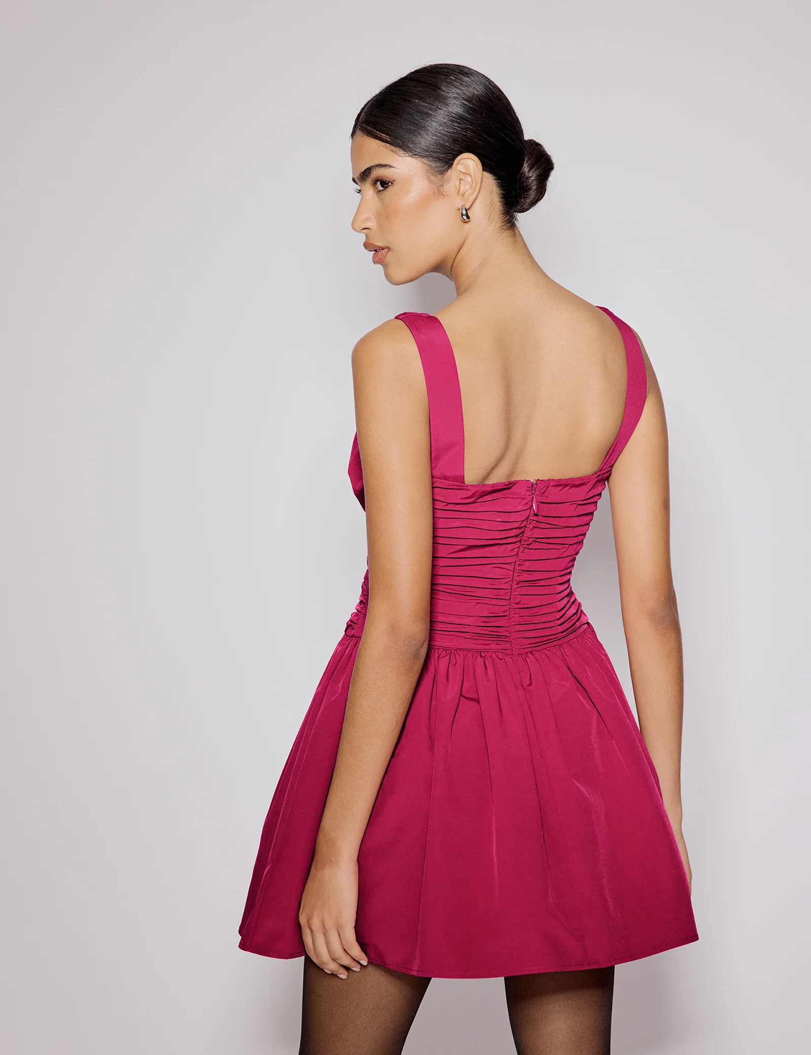 Pink Ruched Sleeveless Renee Mini Dress - Image 5