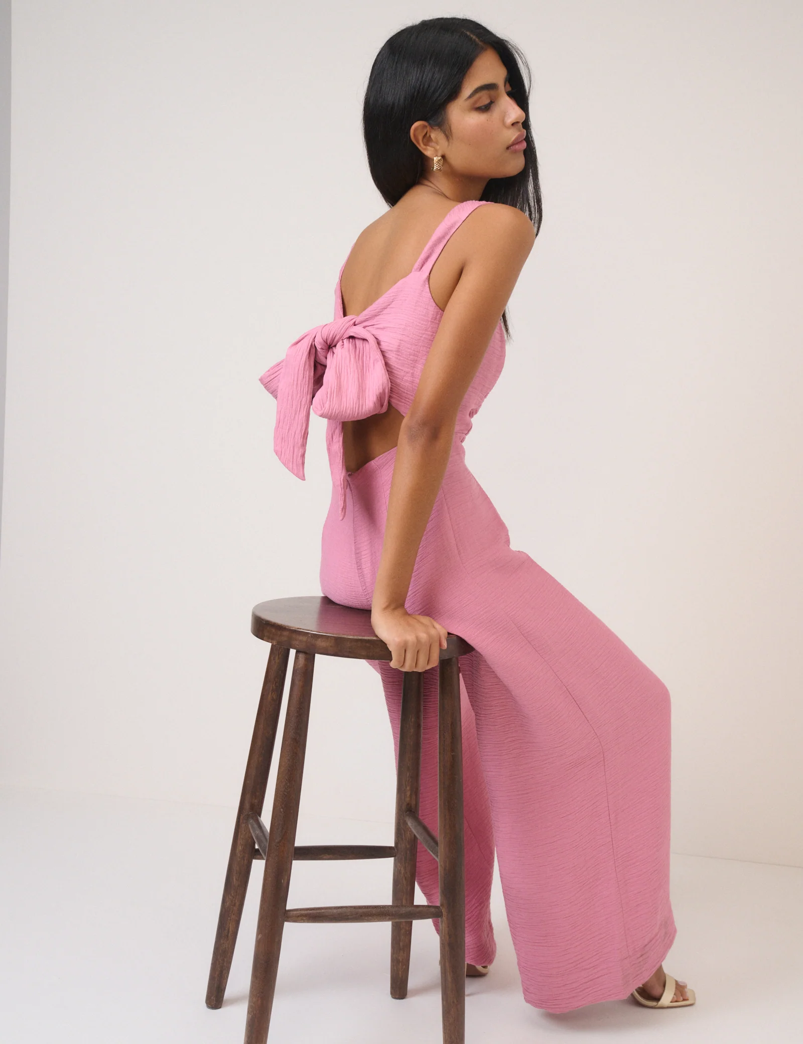 Pink Square Neck Jumpsuit - Image 3
