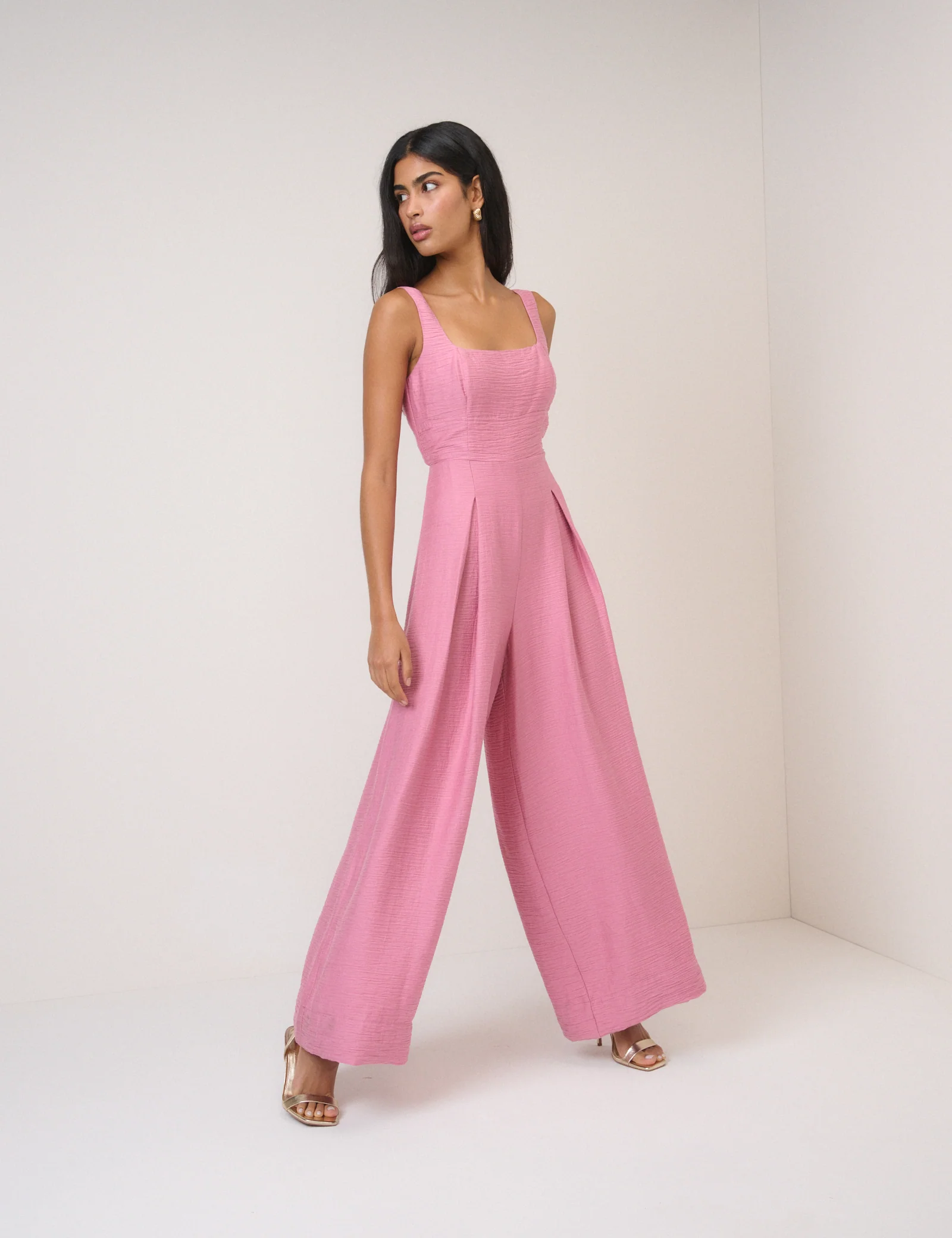 Pink Square Neck Jumpsuit - Image 5