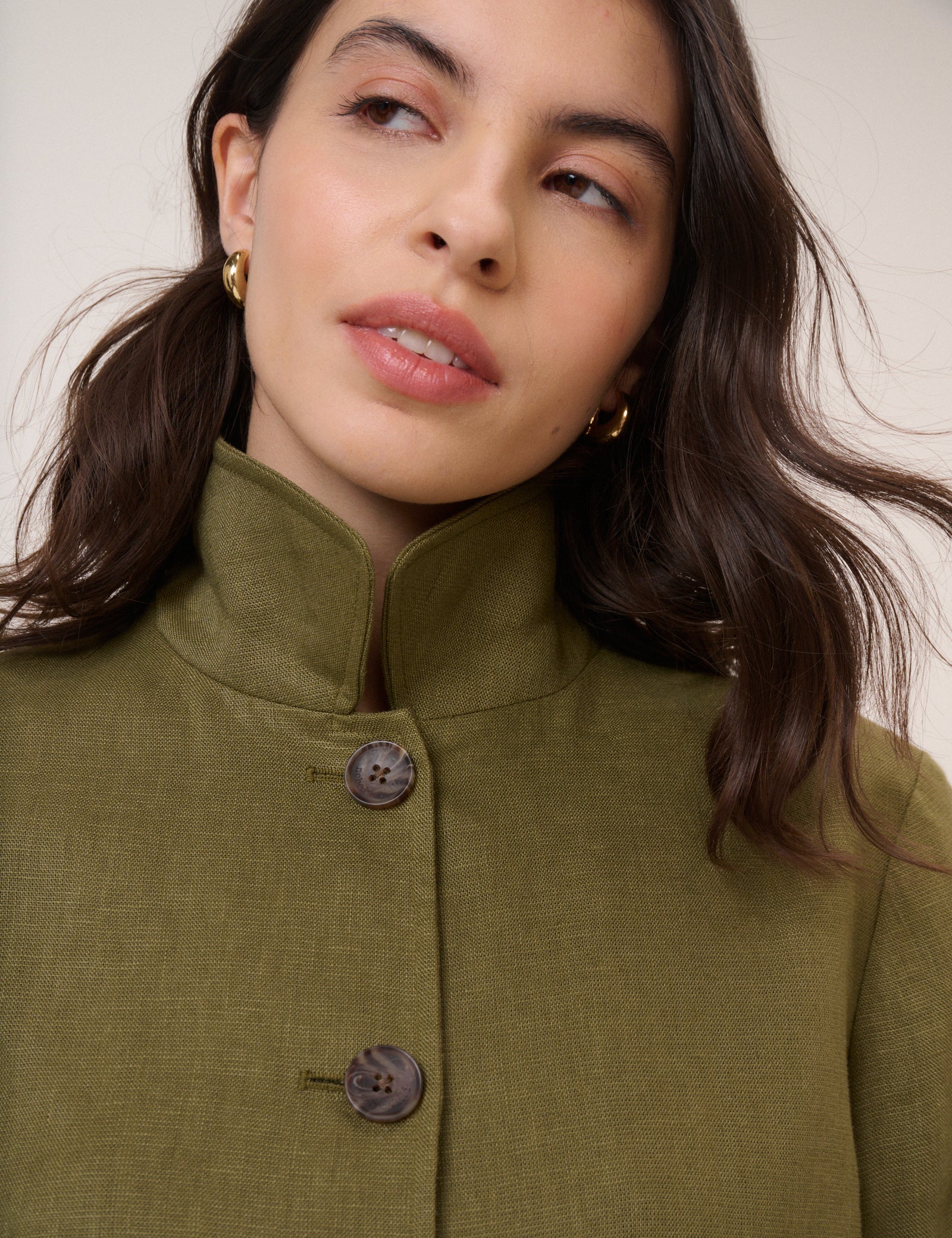Khaki Pocket Front Jacket - Image 2
