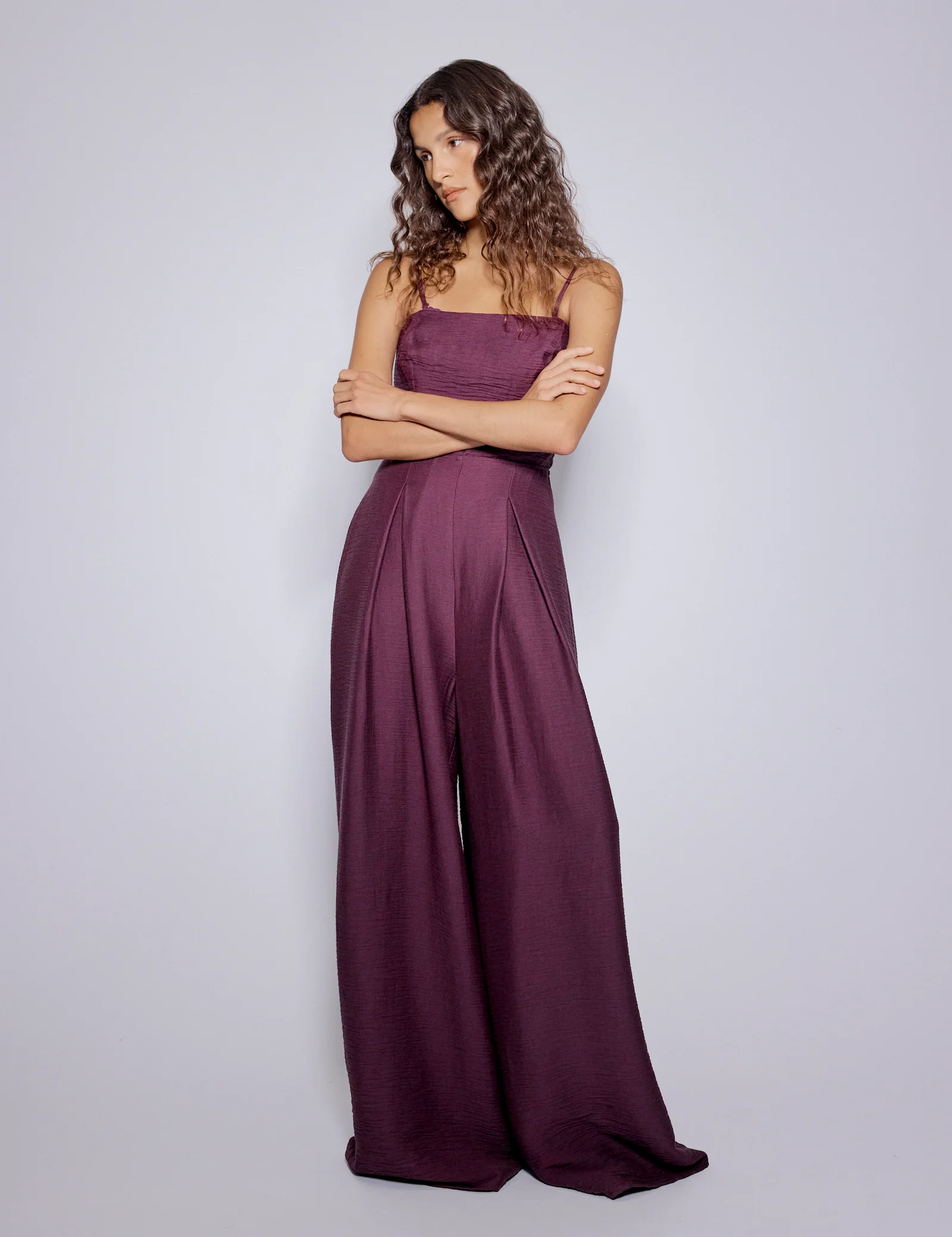 Purple Bandeau Rory Jumpsuit - Image 4
