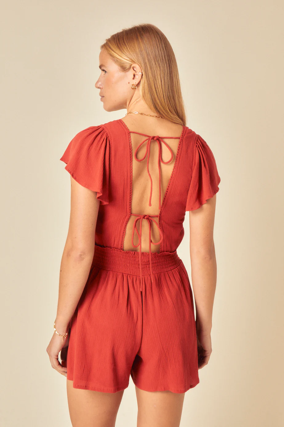 Red Veda Playsuit - Image 5