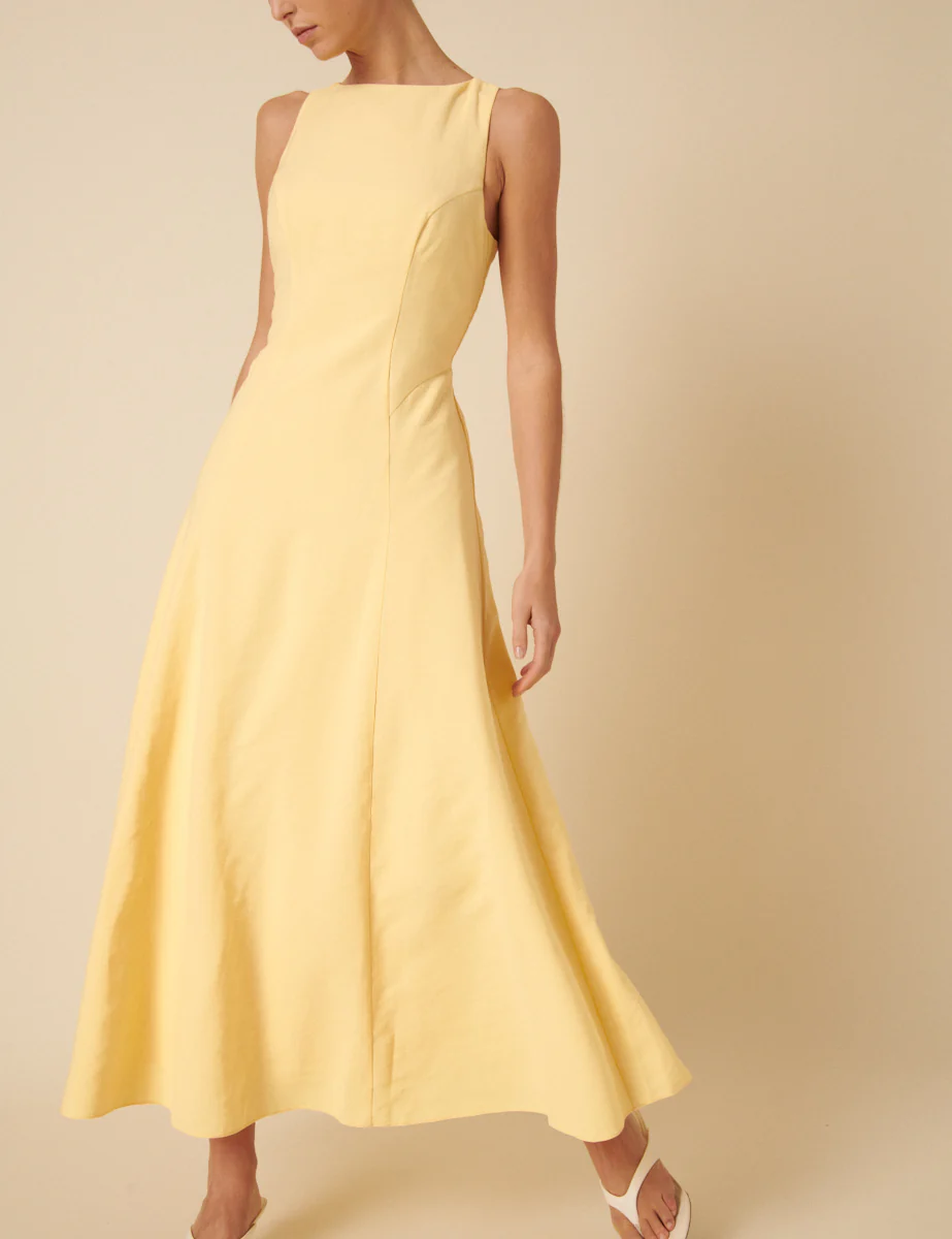 Butter Yellow Reign Midi Dress - Image 5