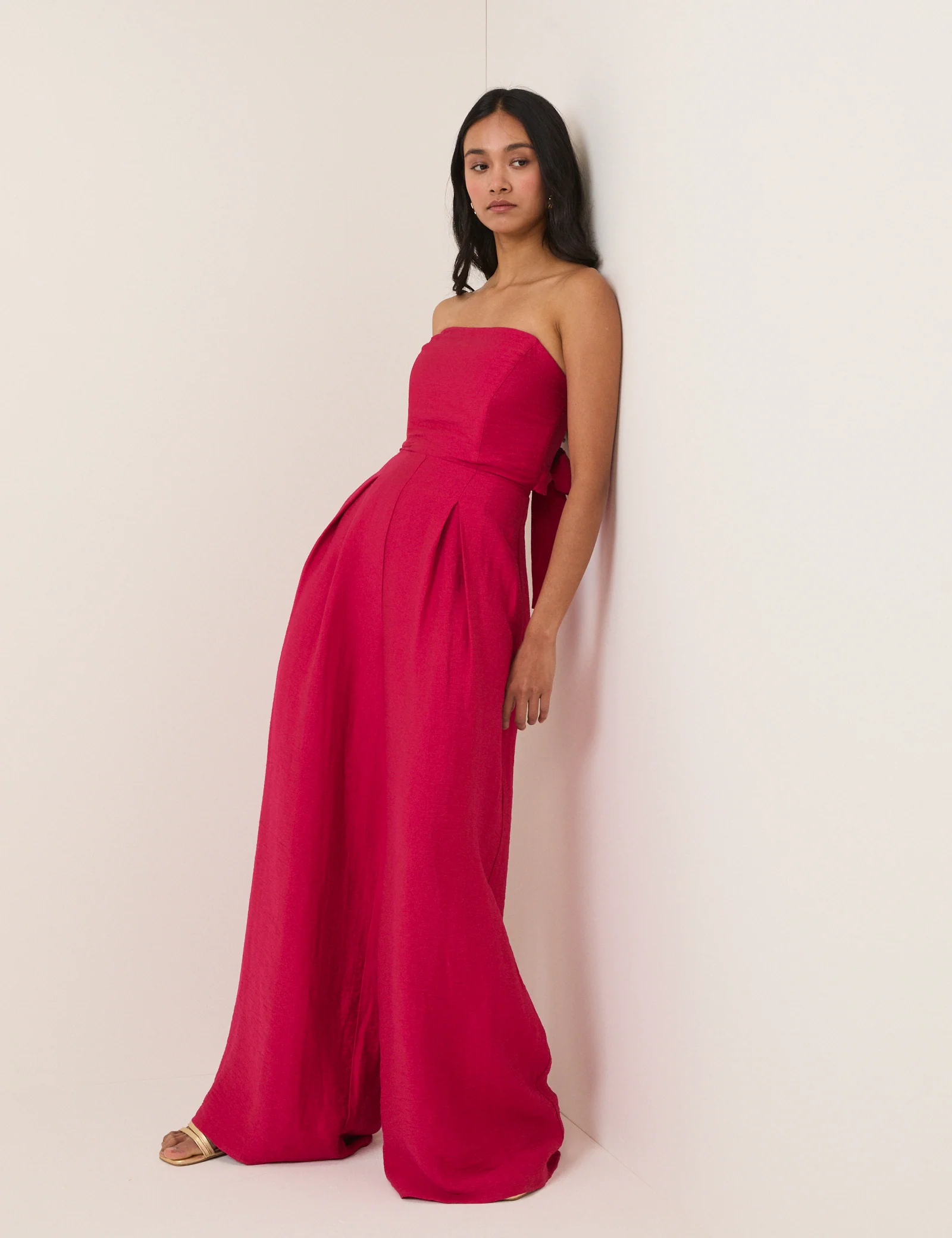 Pink Bandeau Rory Jumpsuit - Image 4