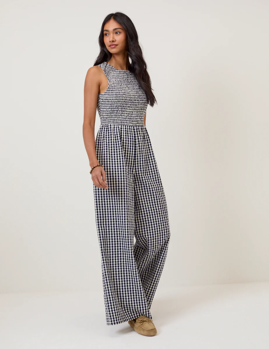 Navy Gingham Ruth Jumpsuit