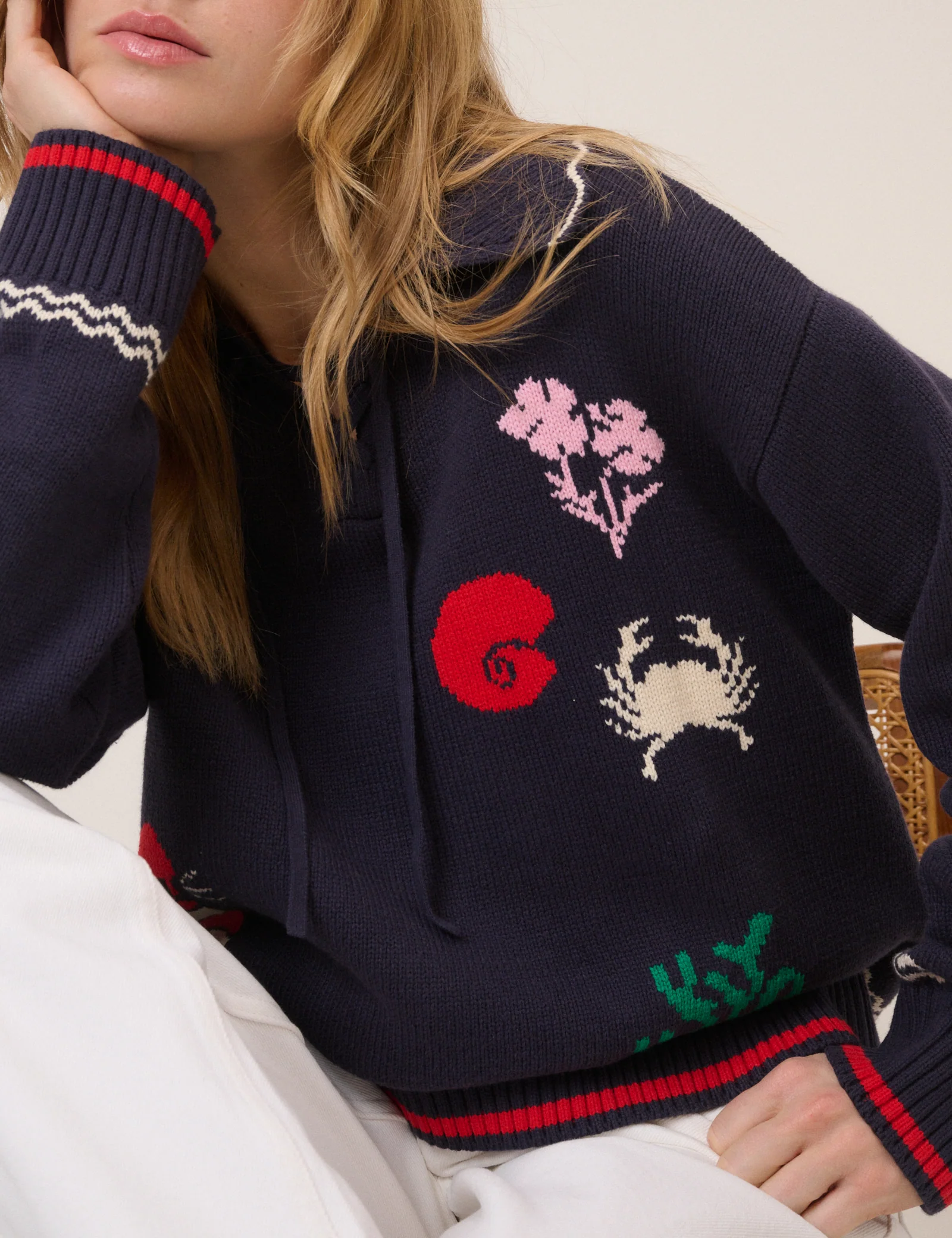 Navy Seascape Jumper - Image 5