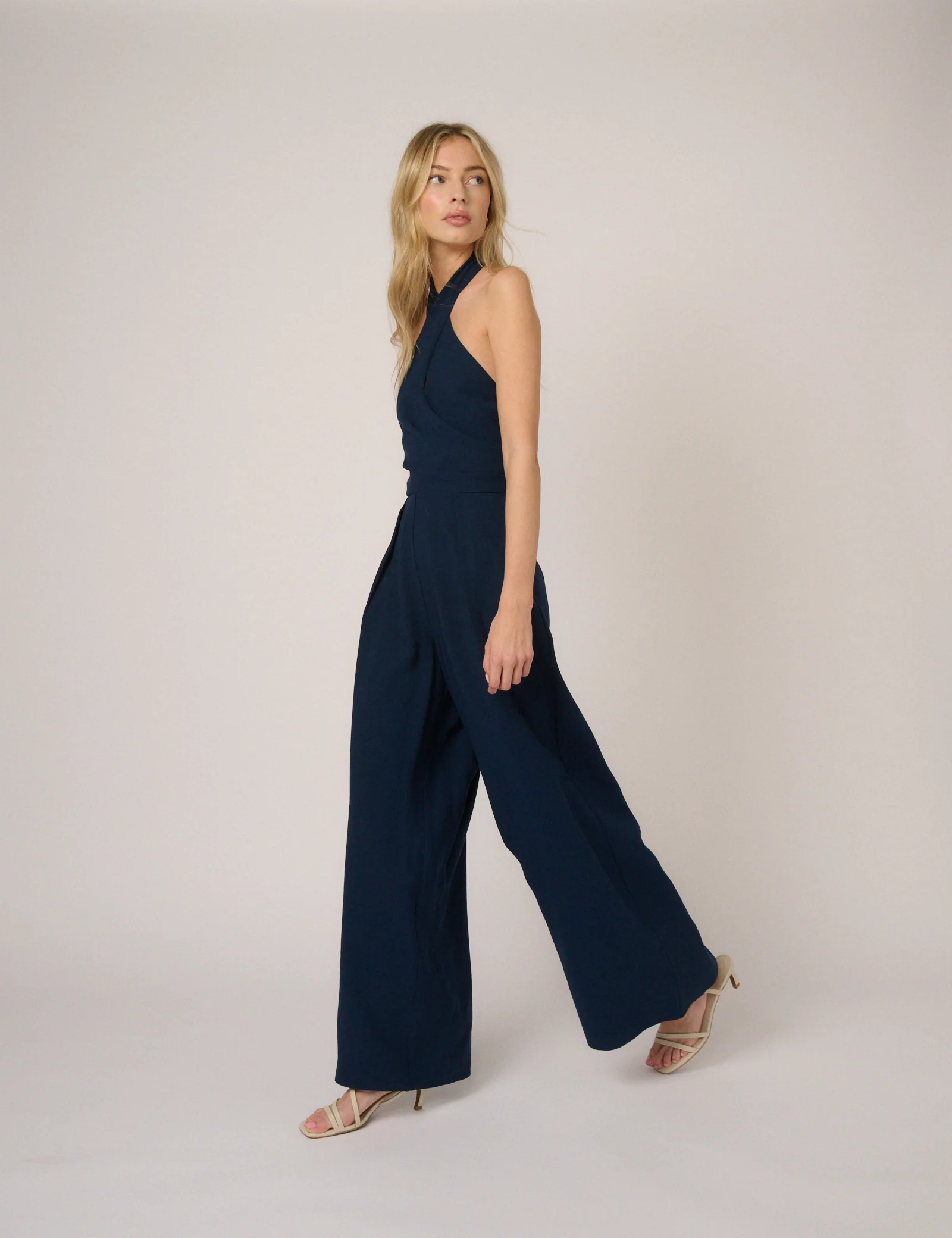 Navy Halterneck Shelby Jumpsuit - Image 3