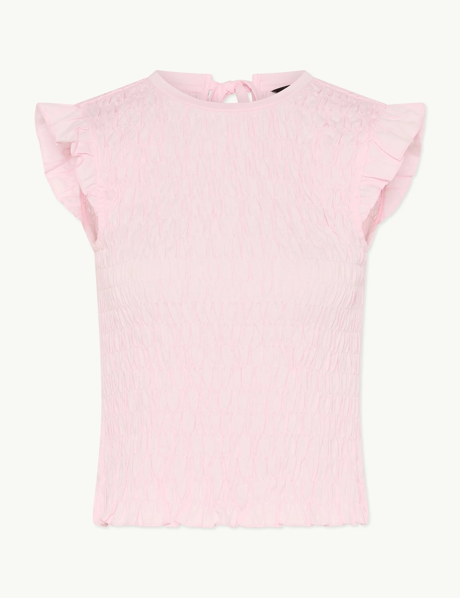 Pink Shirred Tie Back Top - Image 4