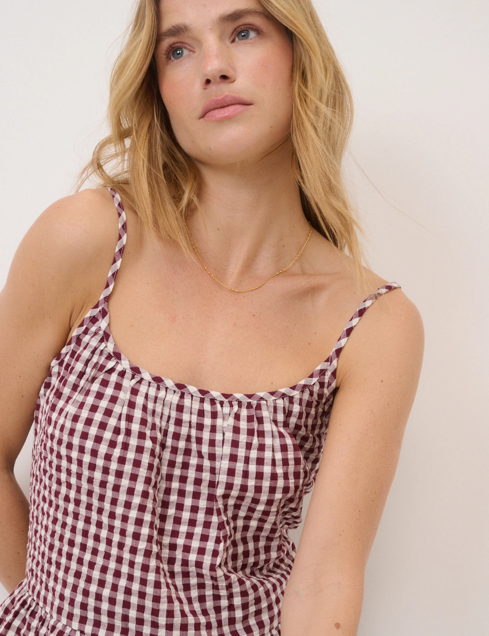 Burgundy Gingham Top - Image 4