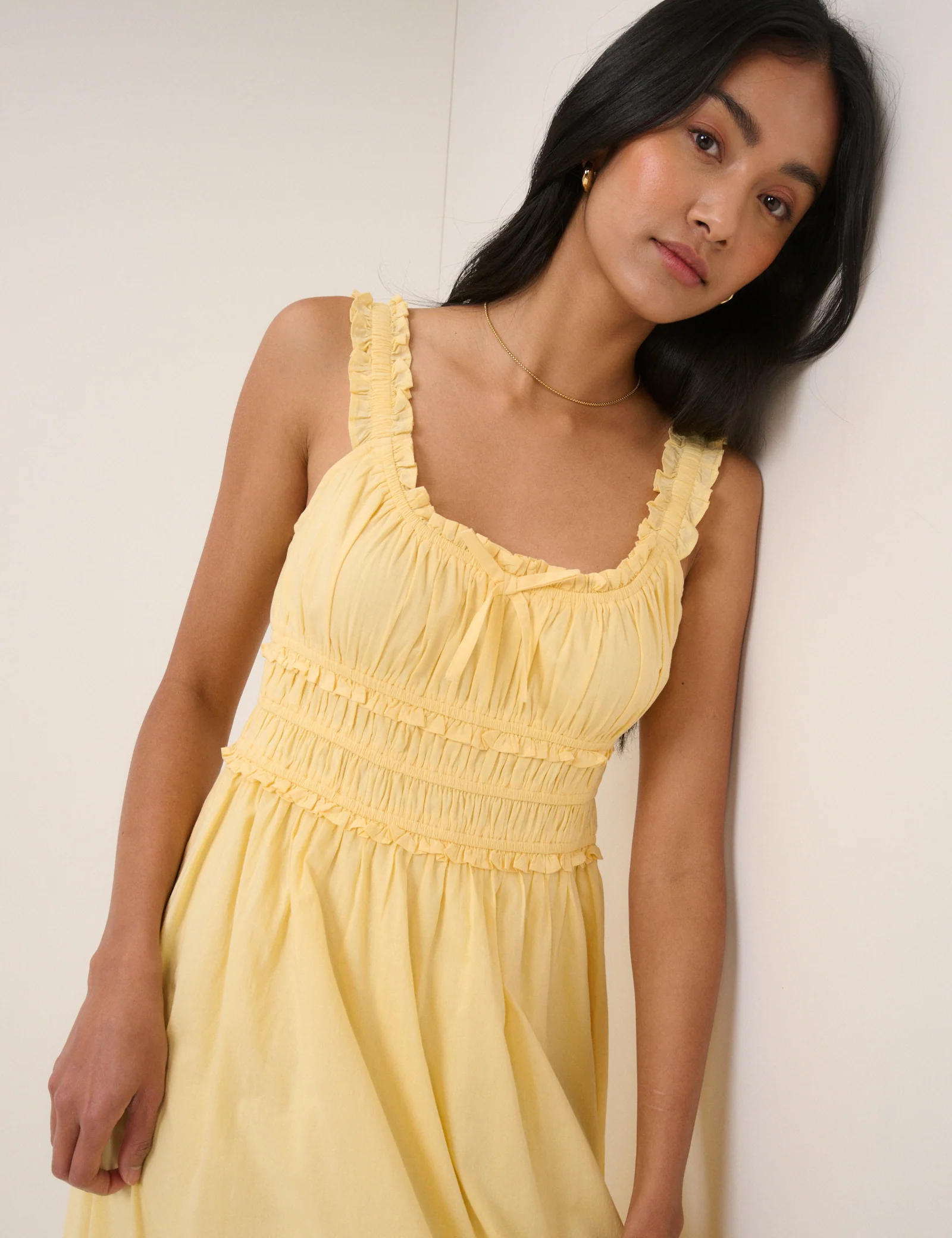 Butter Yellow Sleeveless Ariel Midi Dress - Image 4