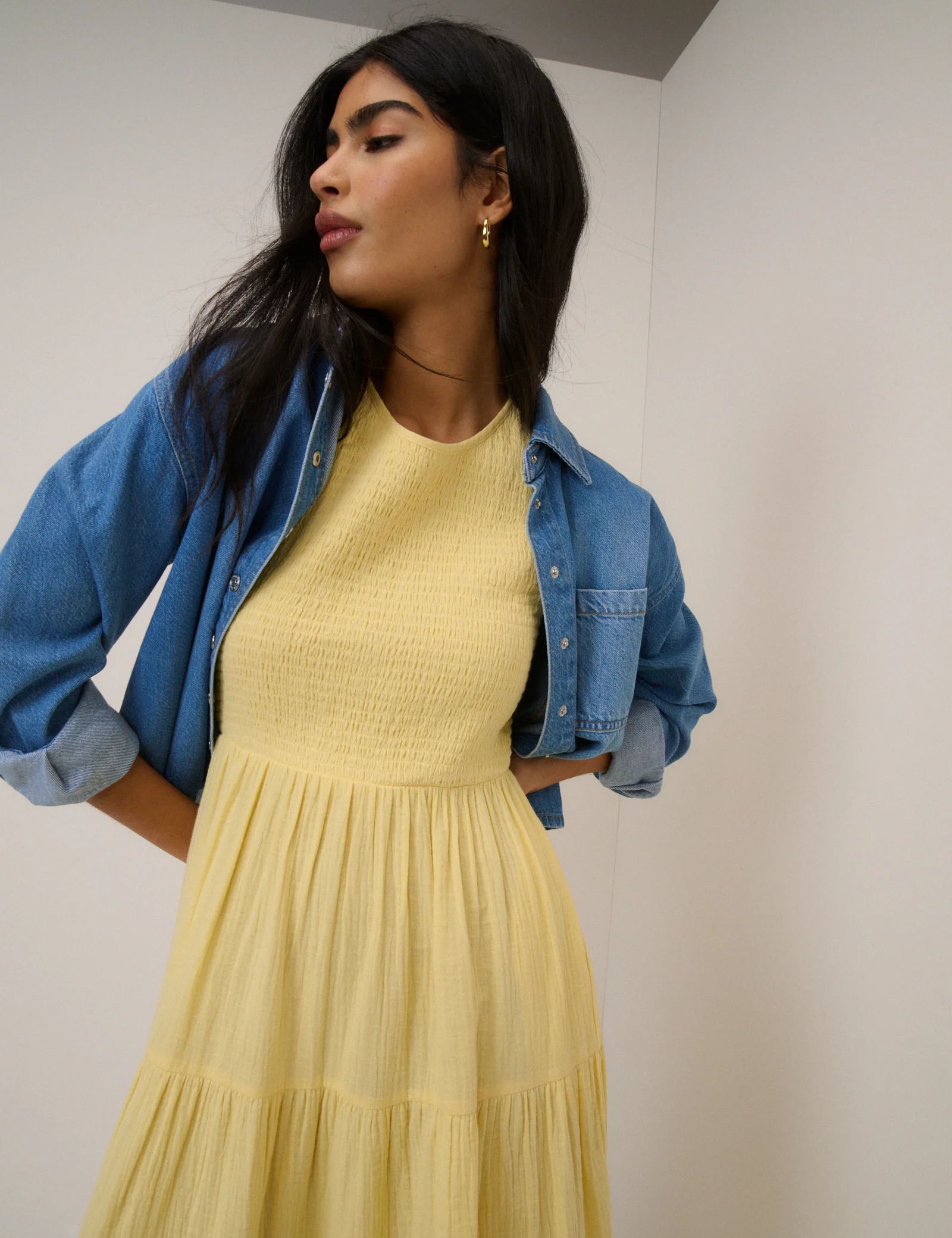 Butter Yellow Sleeveless Charlie Midi Dress - Image 3