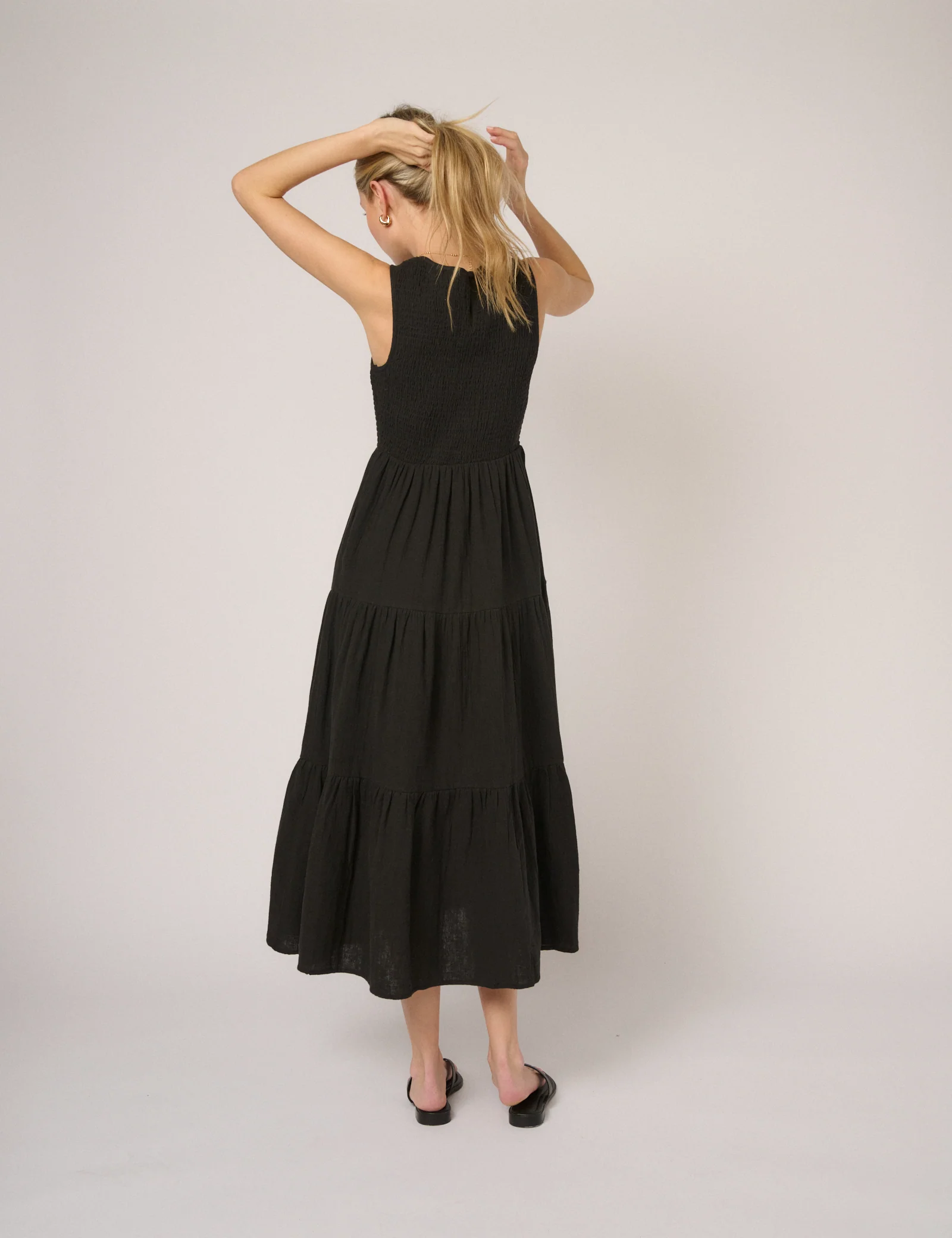 Black Sleeveless Charlie Midi Dress - Image 3