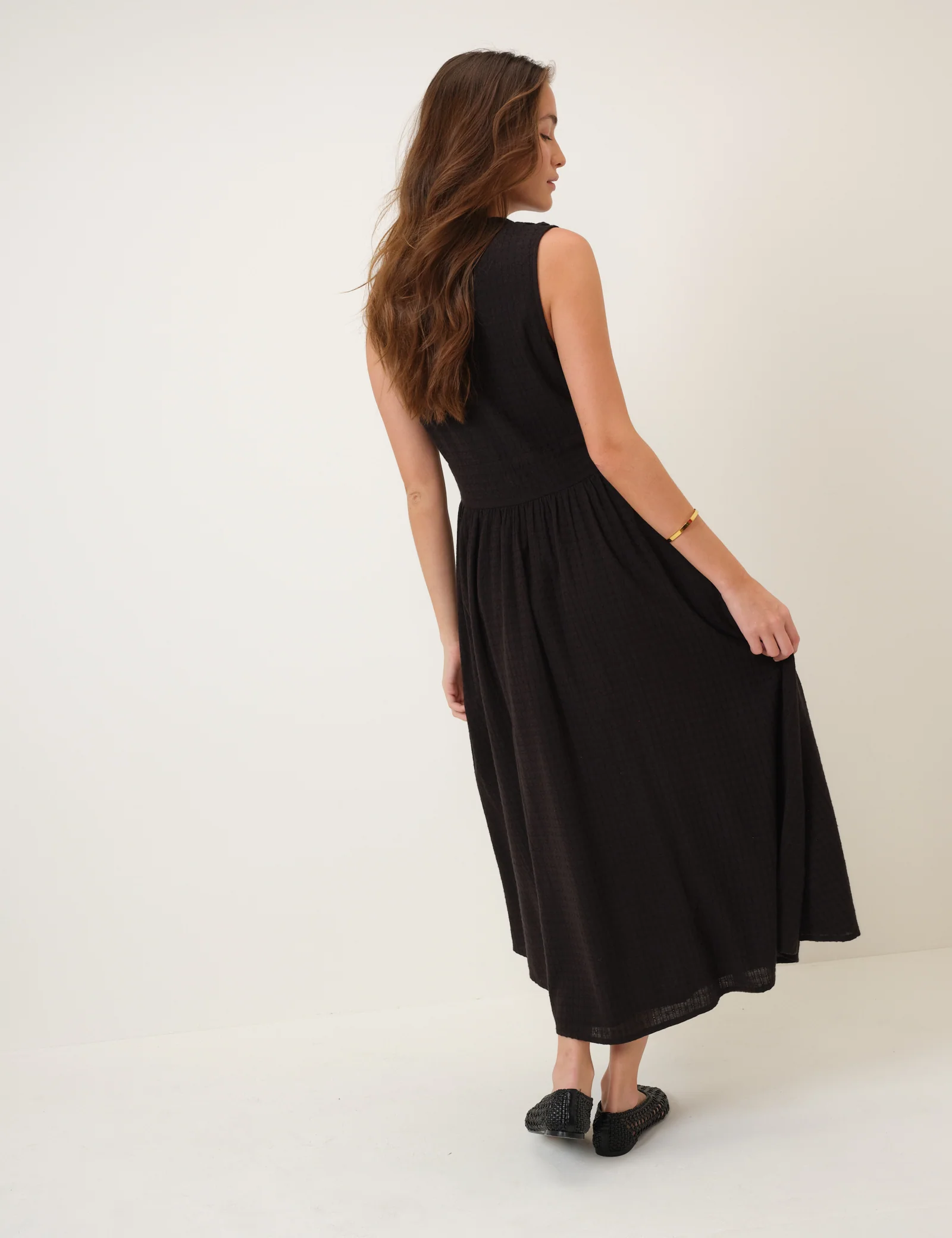 Black Sleeveless Starlight Midi Dress - Image 5