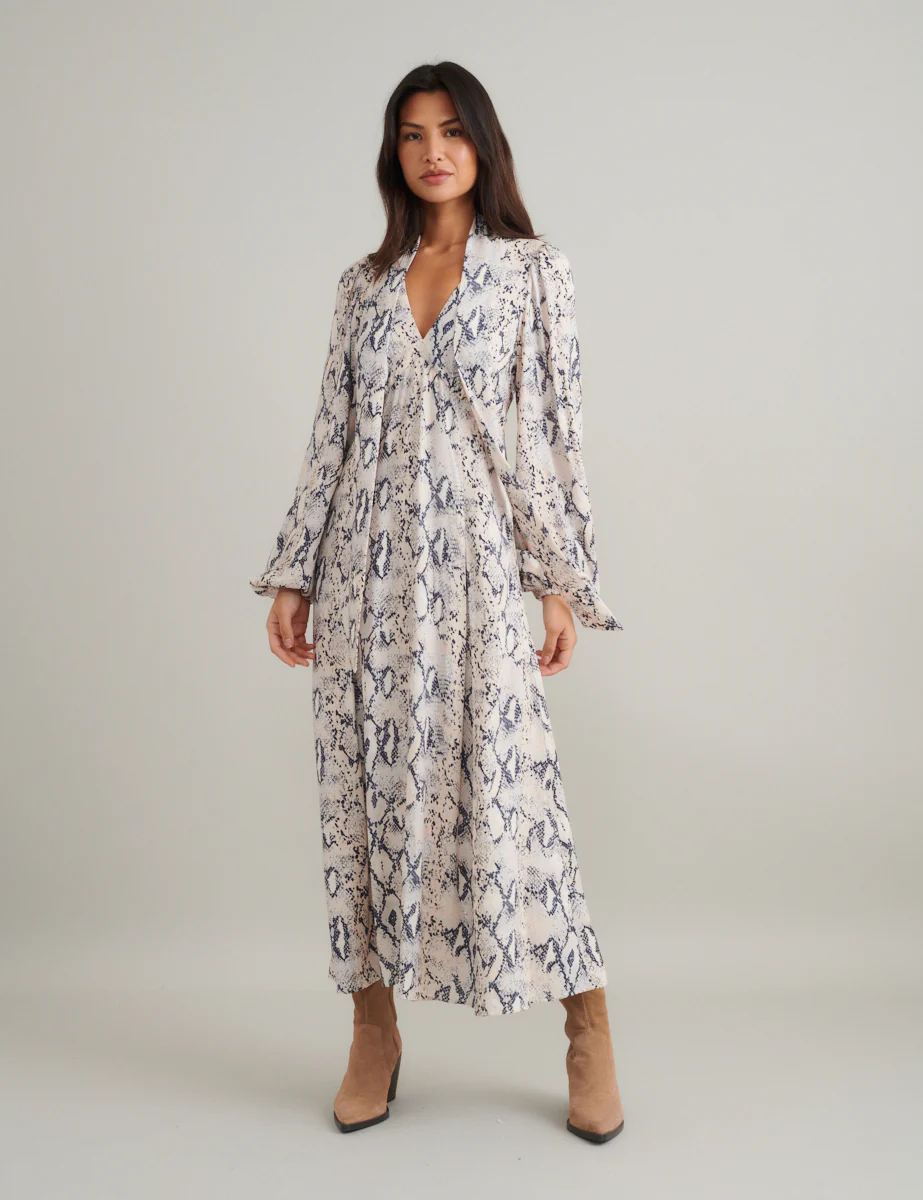 Snake Print Carla Midi Dress - Image 2