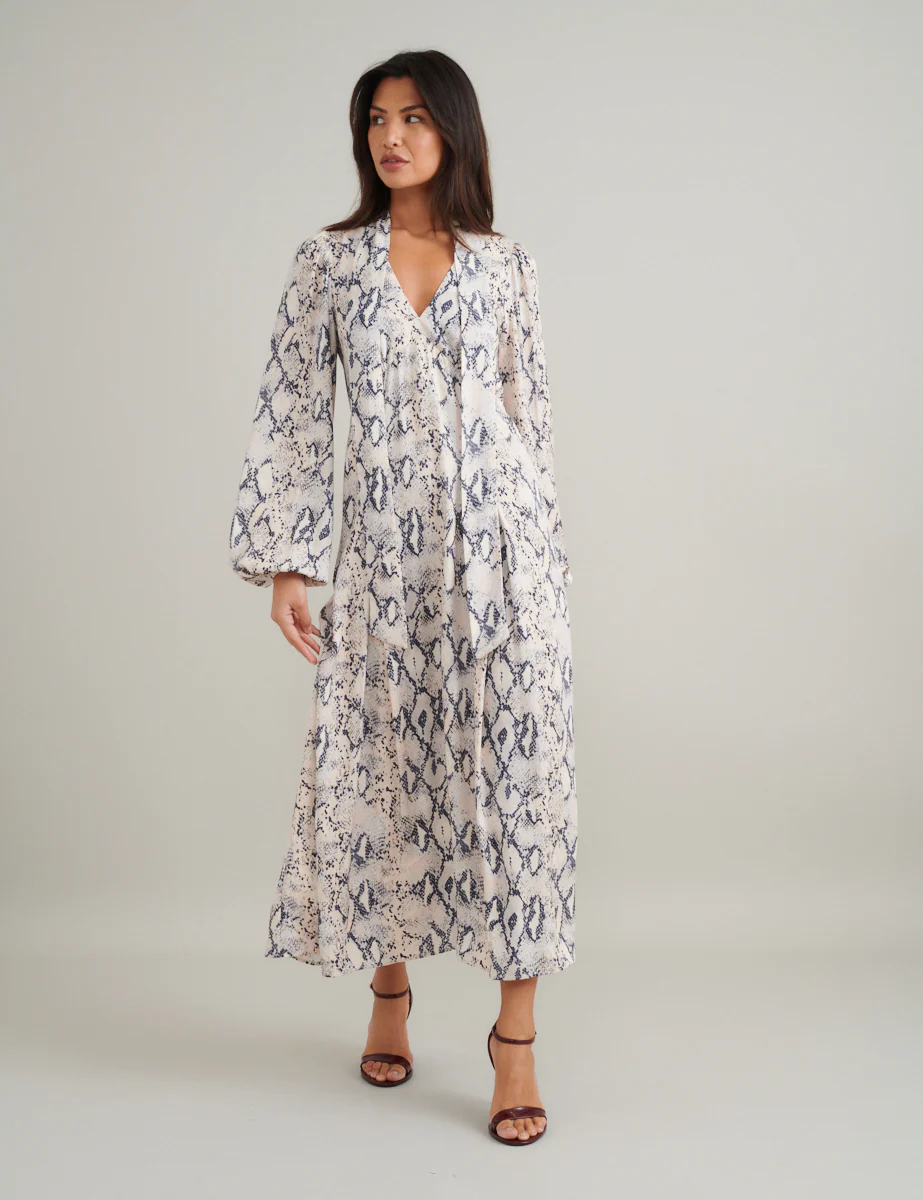 Snake Print Carla Midi Dress - Image 5