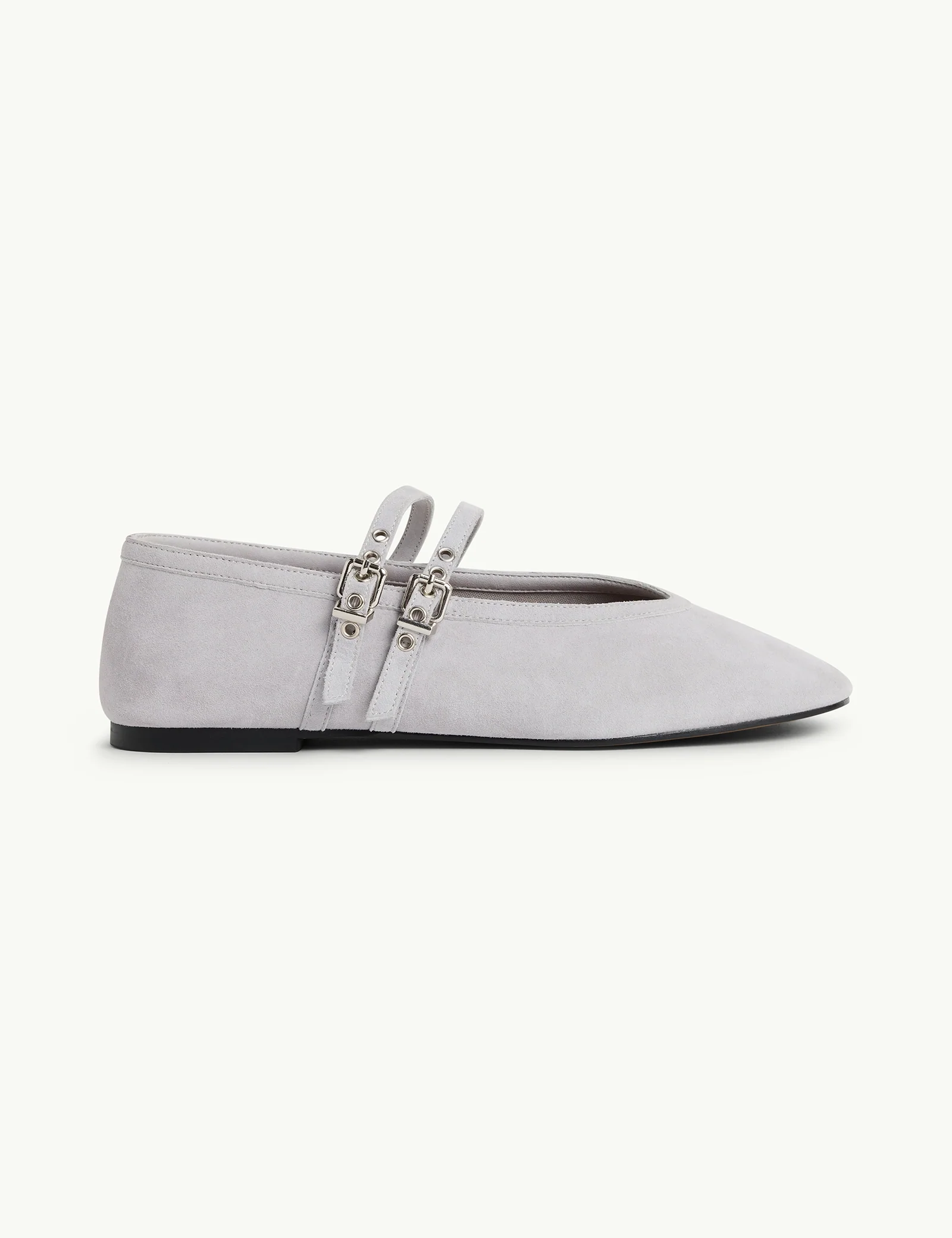 Light Blue Suede Ballet Flats - Image 4