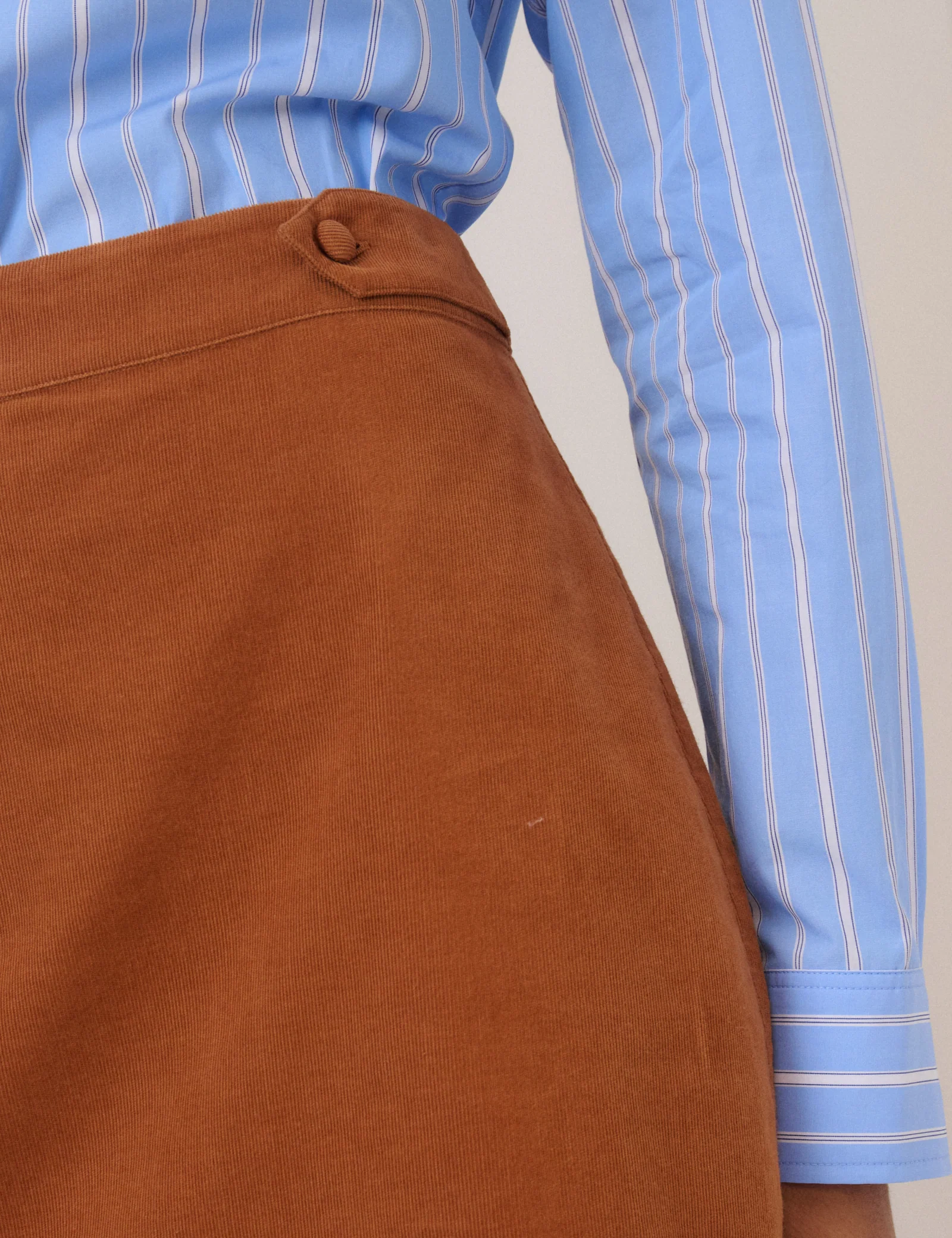 Terracotta Cord Mini Skirt - Image 4