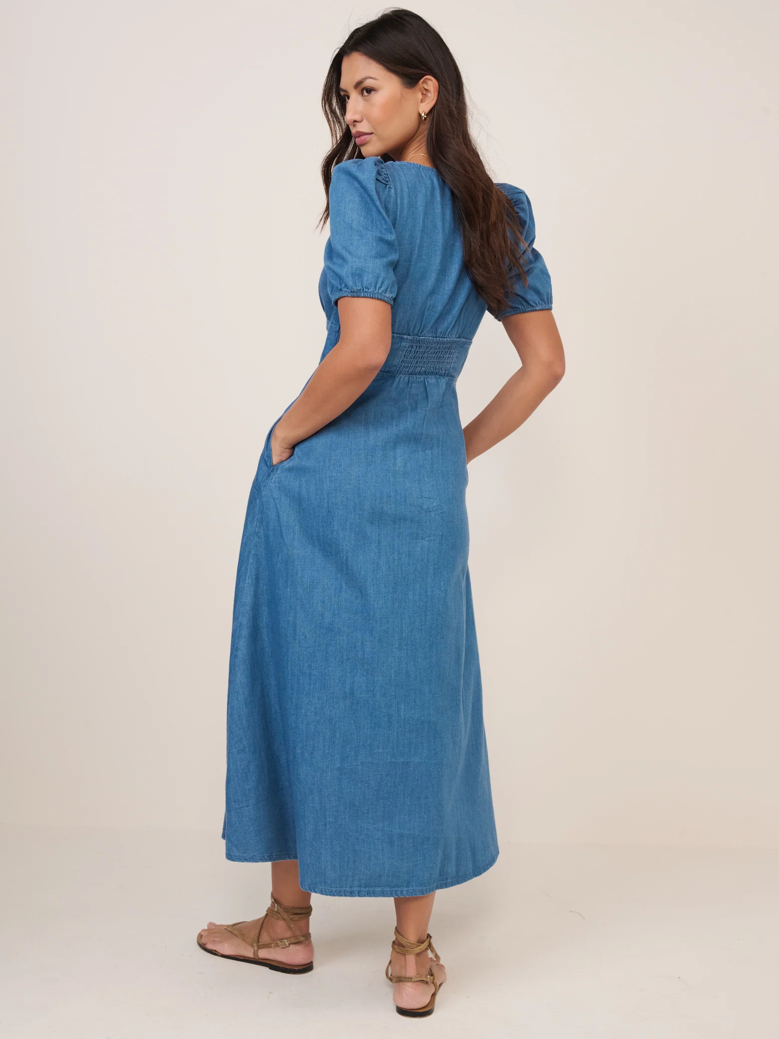Blue Denim Tulla Midi Dress - Image 5