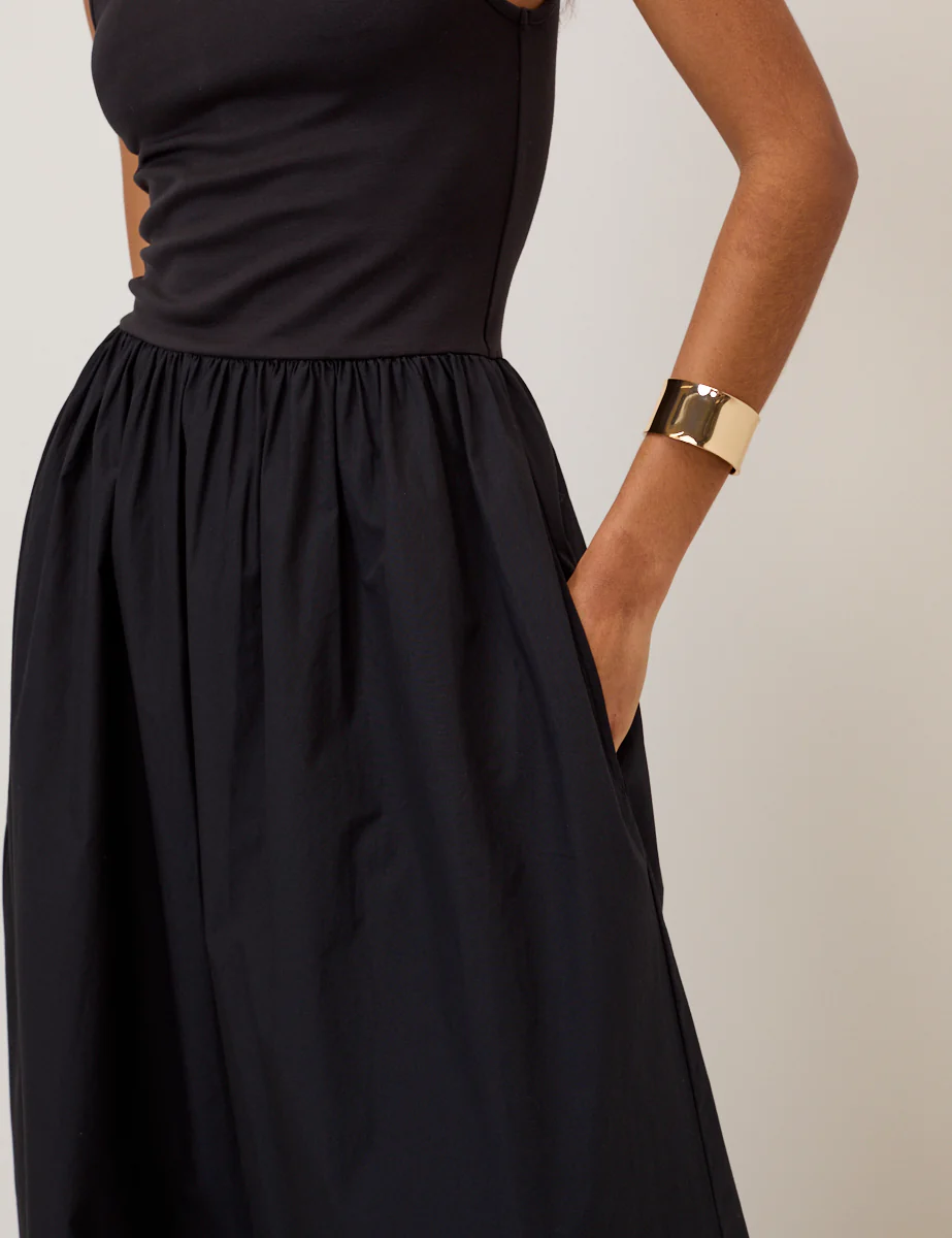 Black Sleeveless Vera Midi Dress - Image 3