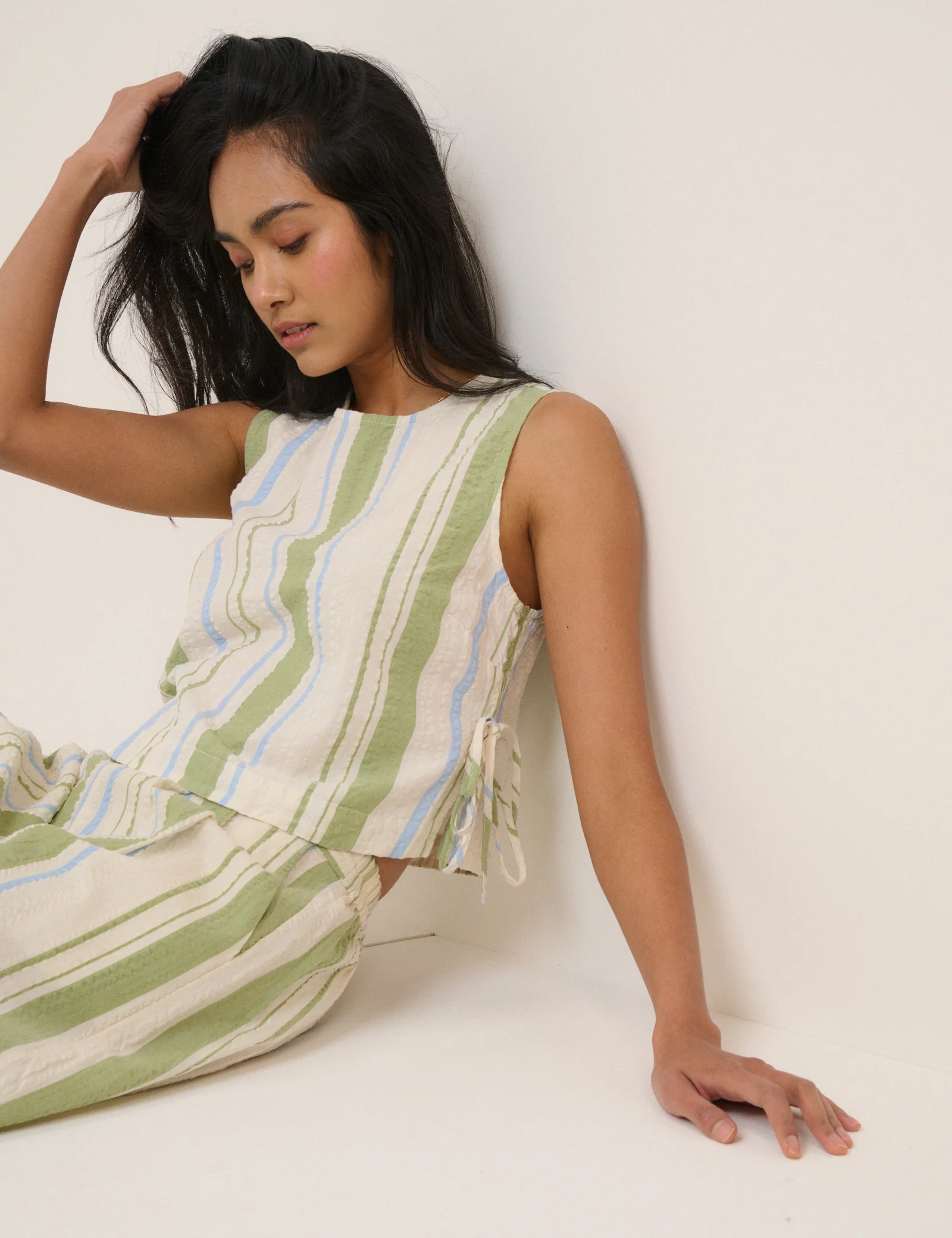 Green And Blue Striped Swing Top - Image 4