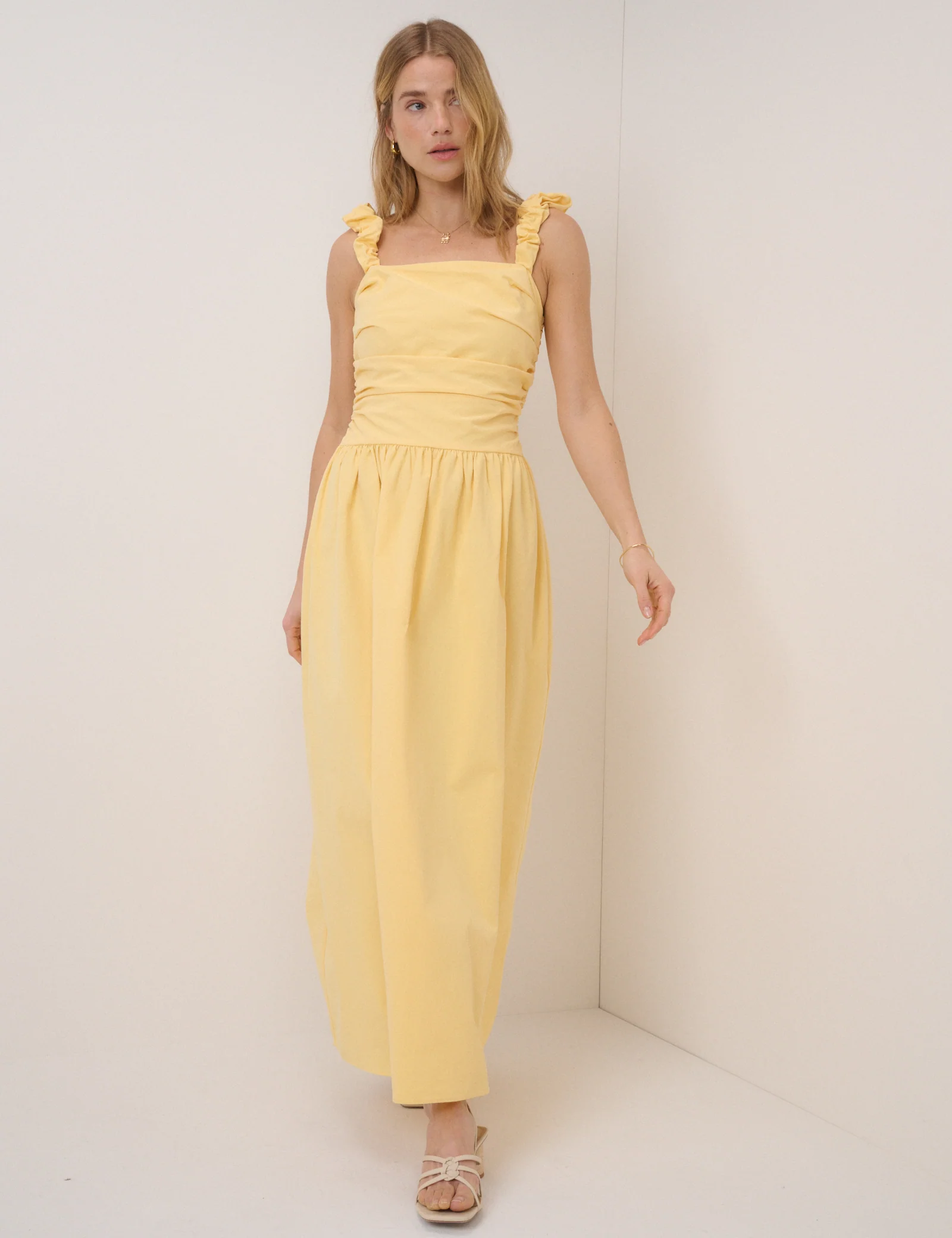 Butter Yellow Victoria Midaxi Dress - Image 4