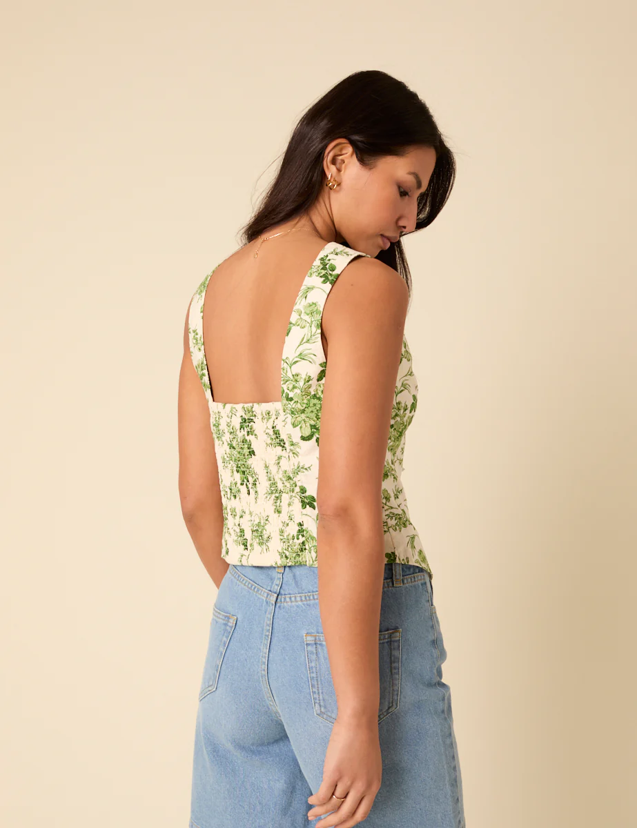 White Floral Waistcoat - Image 5