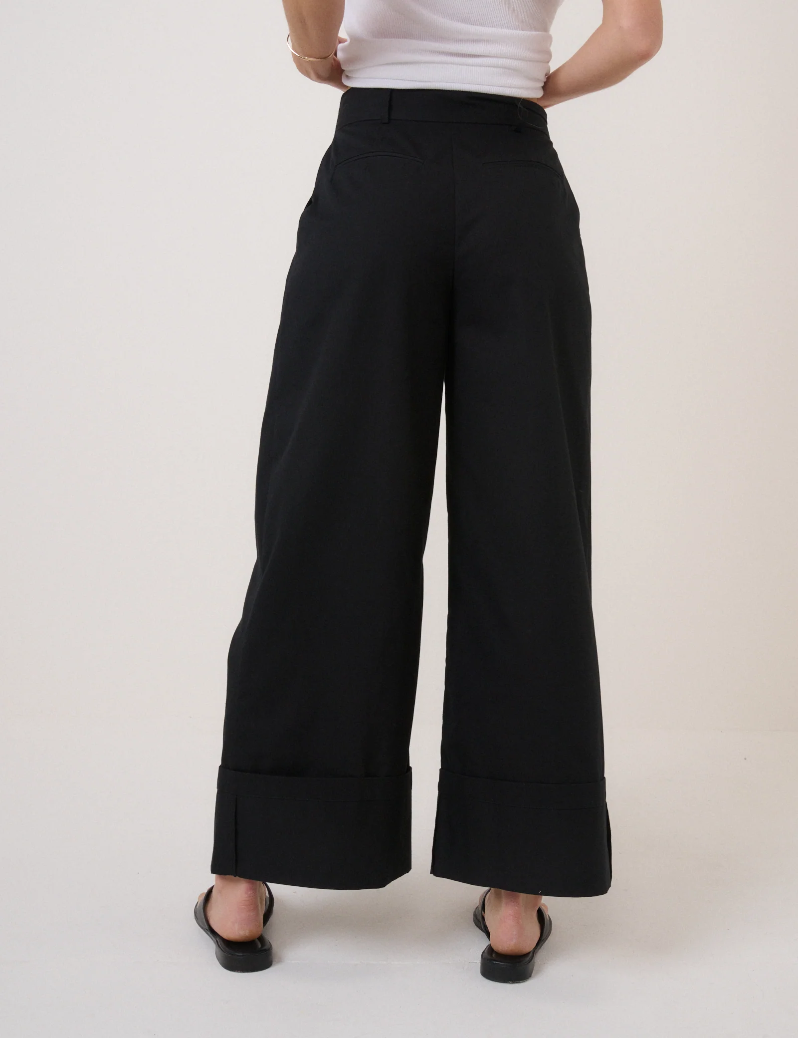 Black High Waisted Trousers - Image 5