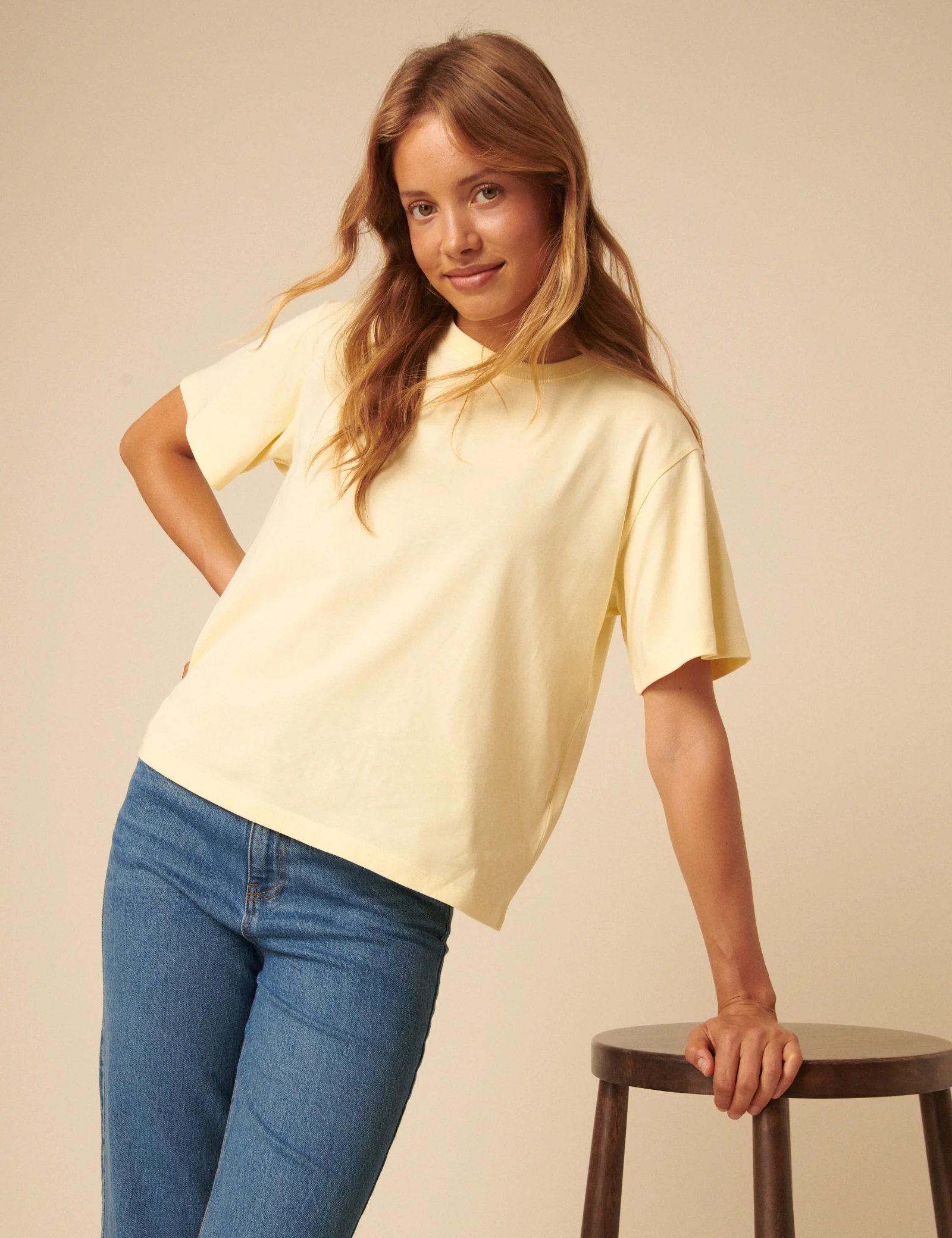 Butter Yellow Boxy T-Shirt - Image 4